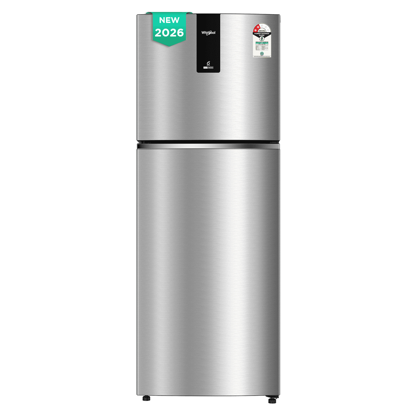 Whirlpool Neofresh 235 Litres 2 Star Frost Free Double Door Refrigerator with 6th Sense Technology (22315, Silver) (2026 Model)_1