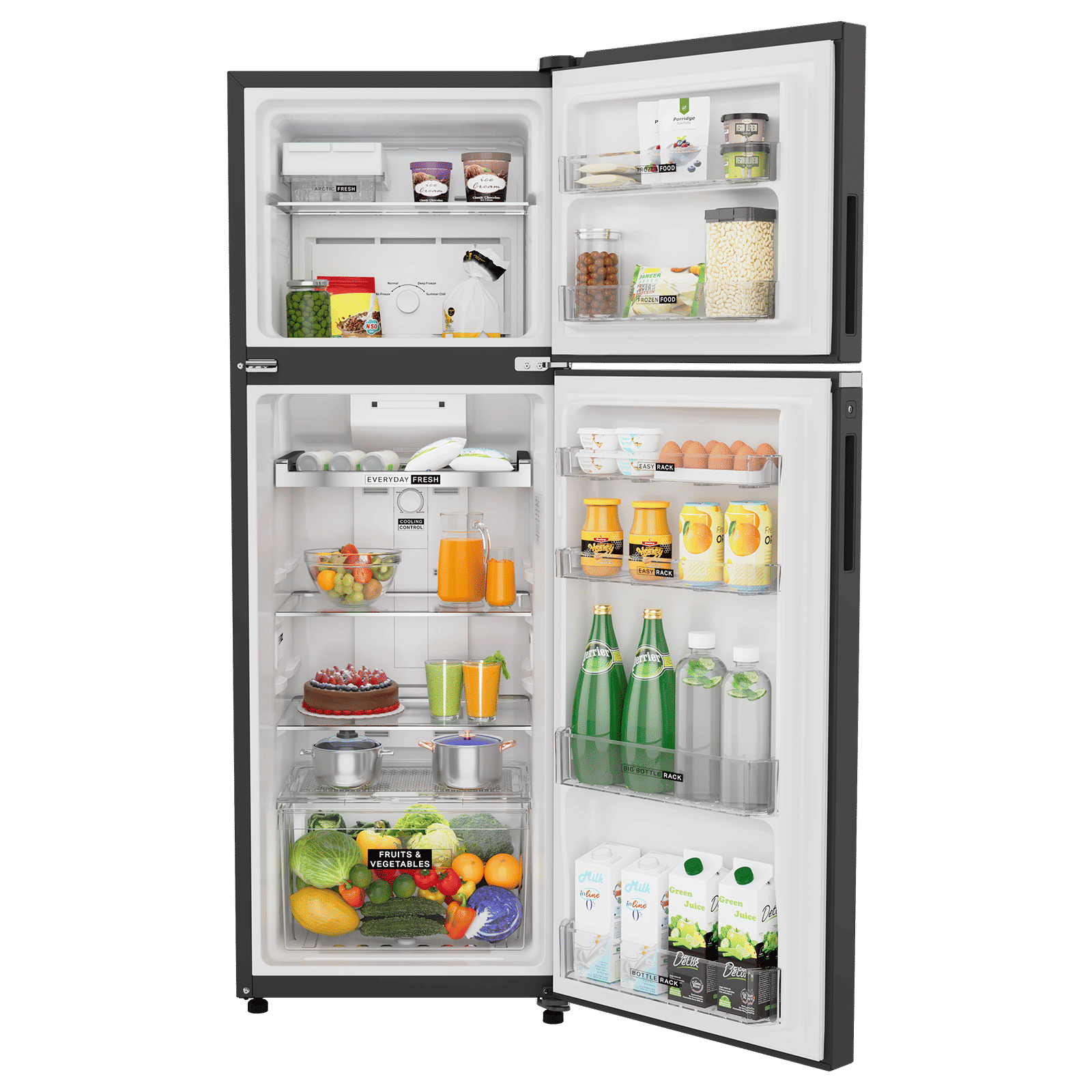 Whirlpool Neofresh 235 Litres 2 Star Frost Free Double Door Refrigerator with 6th Sense Technology (22328, Black)_5