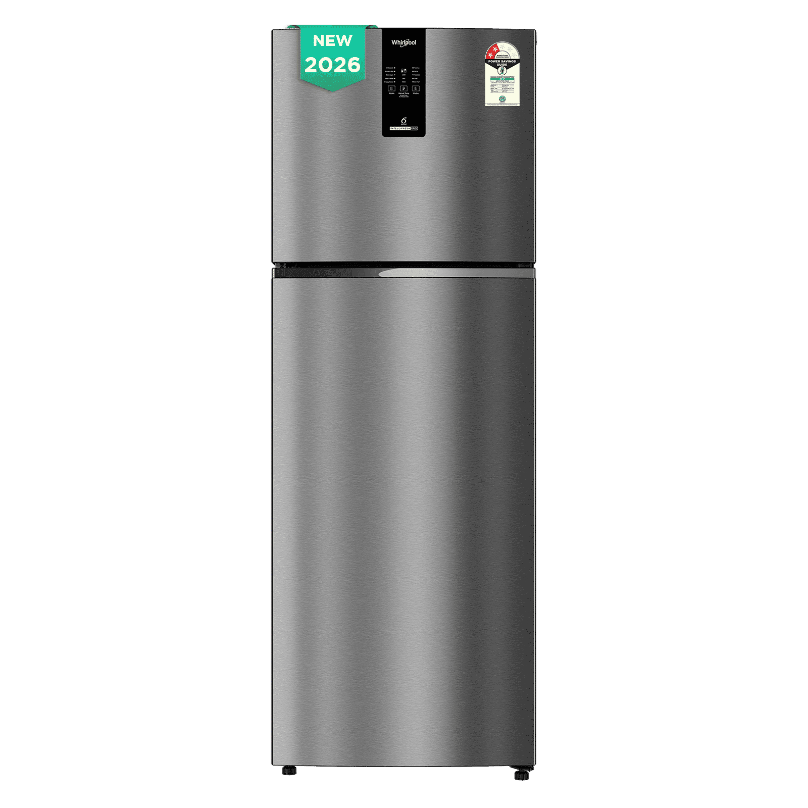 Whirlpool Intellifresh Pro 308 Litres 2 Star Frost Free Double Door Convertible Refrigerator with 6th Sense Deep Freeze Technology (22409, Silver) (2026 Model)_1