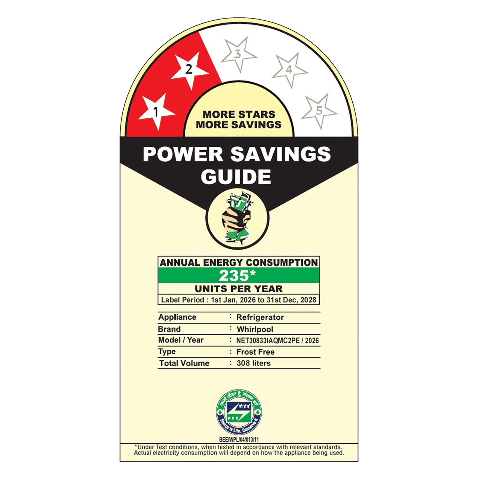 Whirlpool Intellifresh Pro 308 Litres 2 Star Frost Free Double Door Convertible Refrigerator with 6th Sense Deep Freeze Technology (22409, Silver) (2026 Model) Whirlpool Intellifresh Pro 308 Litres 2 Star Frost Free Double Door Convertible Refrigerator with 6th Sense Deep Freeze Technology (22409, Silver) (2026 Model)_2