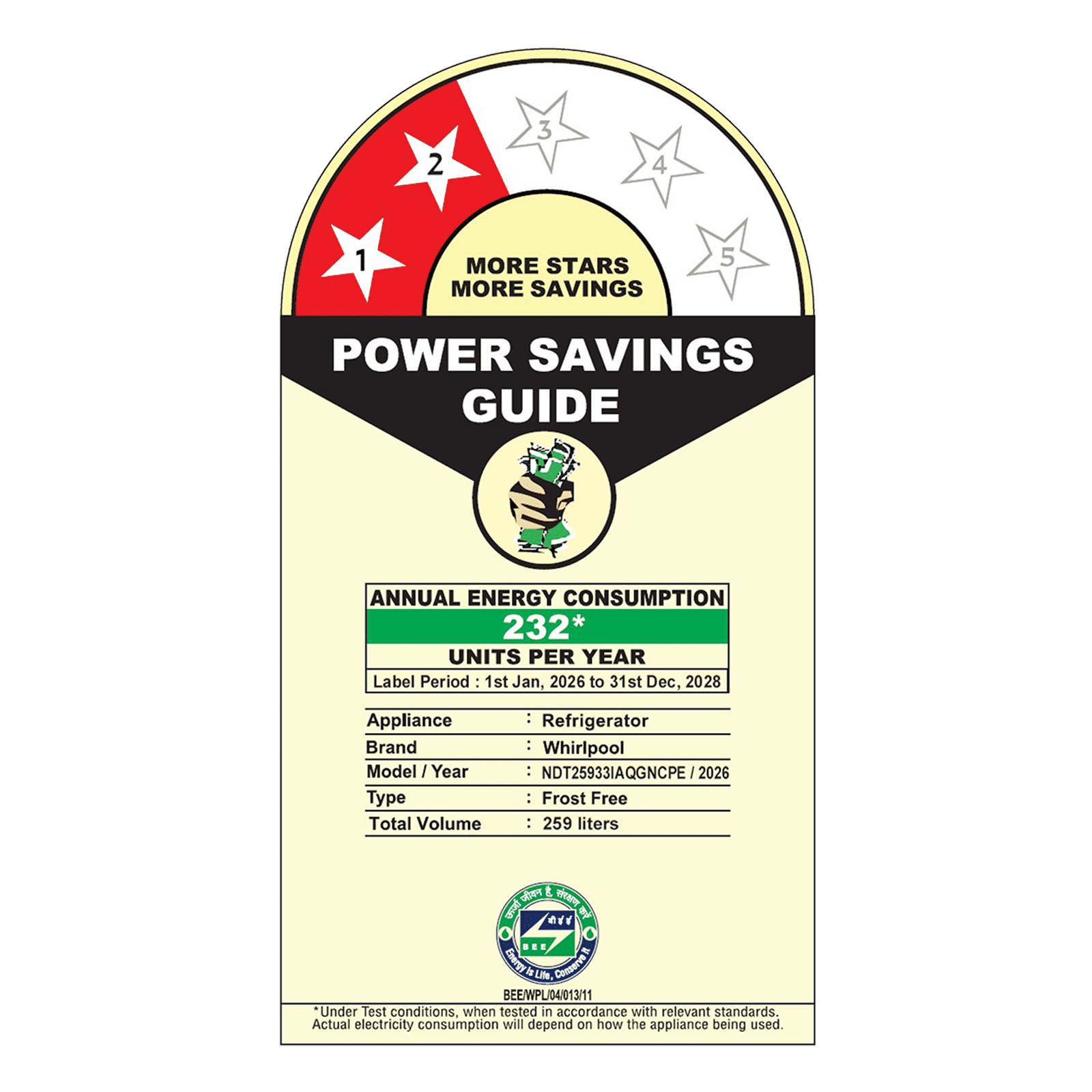 Whirpool Intellifresh 259 Litres 2 Star Frost Free Double Door Refrigerator with Microblock Technology (22384, Black)_2