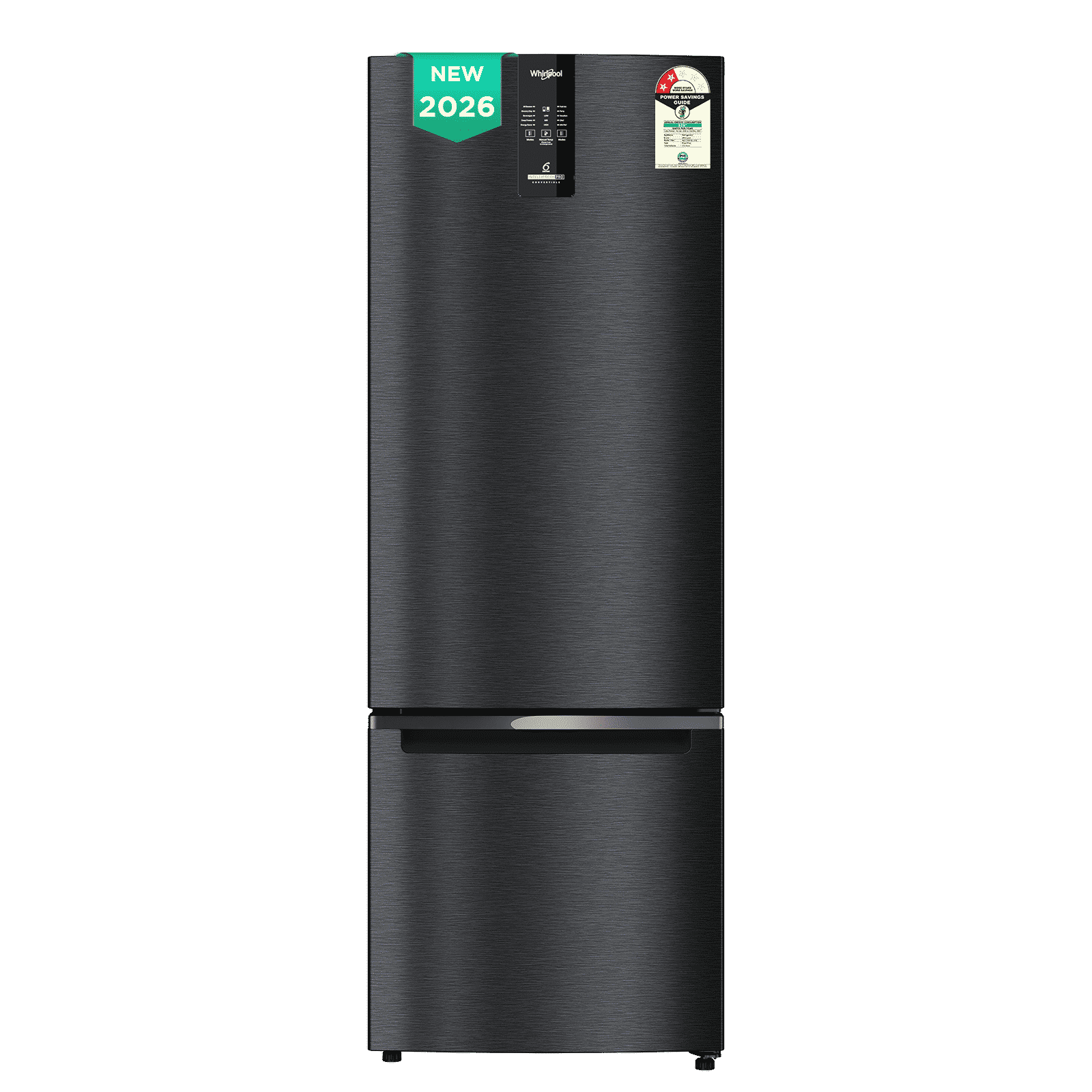 Whirlpool Intellifresh Pro 312 Litres 2 Star Frost Free Double Door Bottom Mount Convertible Refrigerator with 6th Sense Adaptive Intelligence Technology (22403, Black)_1