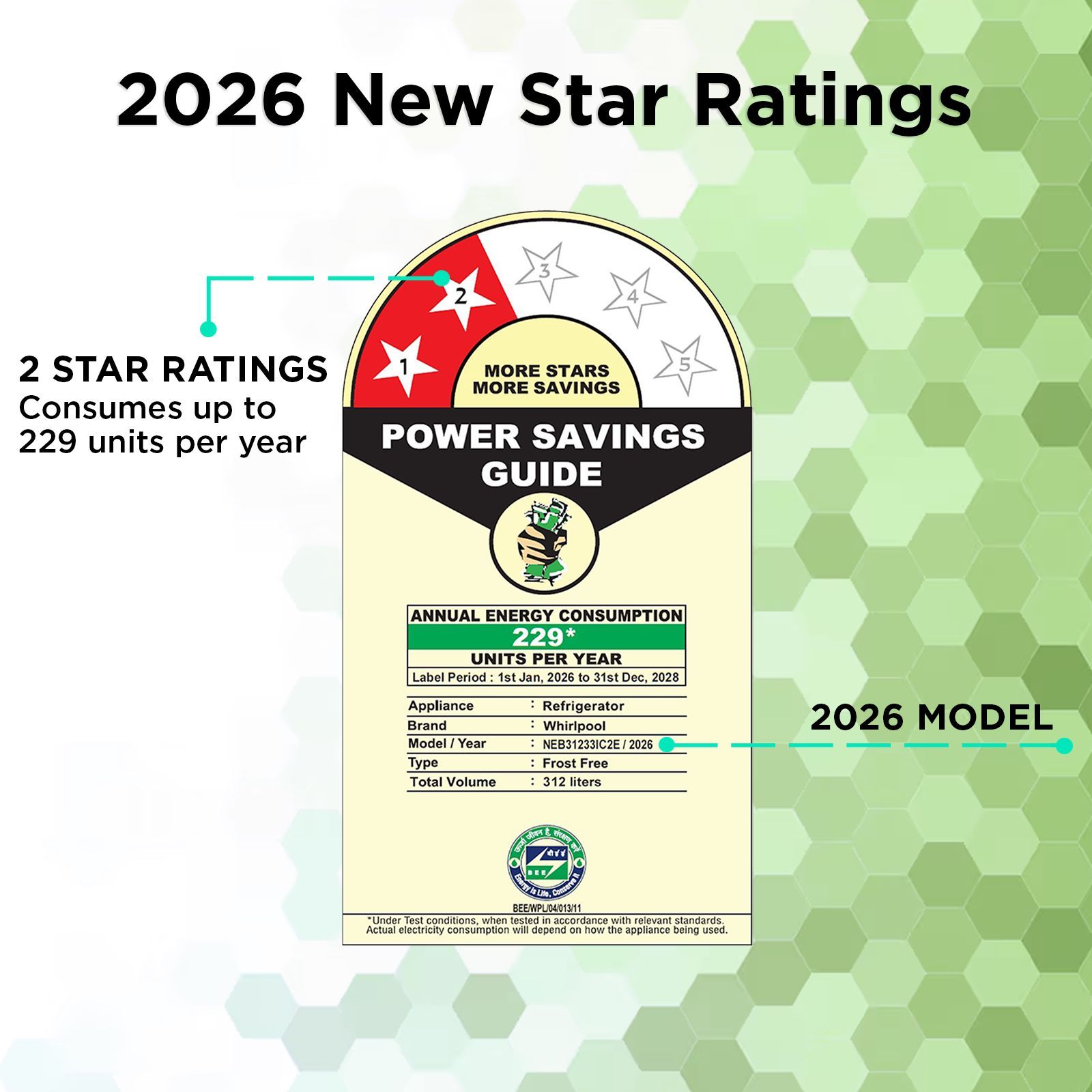 Whirlpool Intellifresh Pro 312 Litres 2 Star Frost Free Double Door Bottom Mount Convertible Refrigerator with 6th Sense Adaptive Intelligence Technology (22403, Black)_2