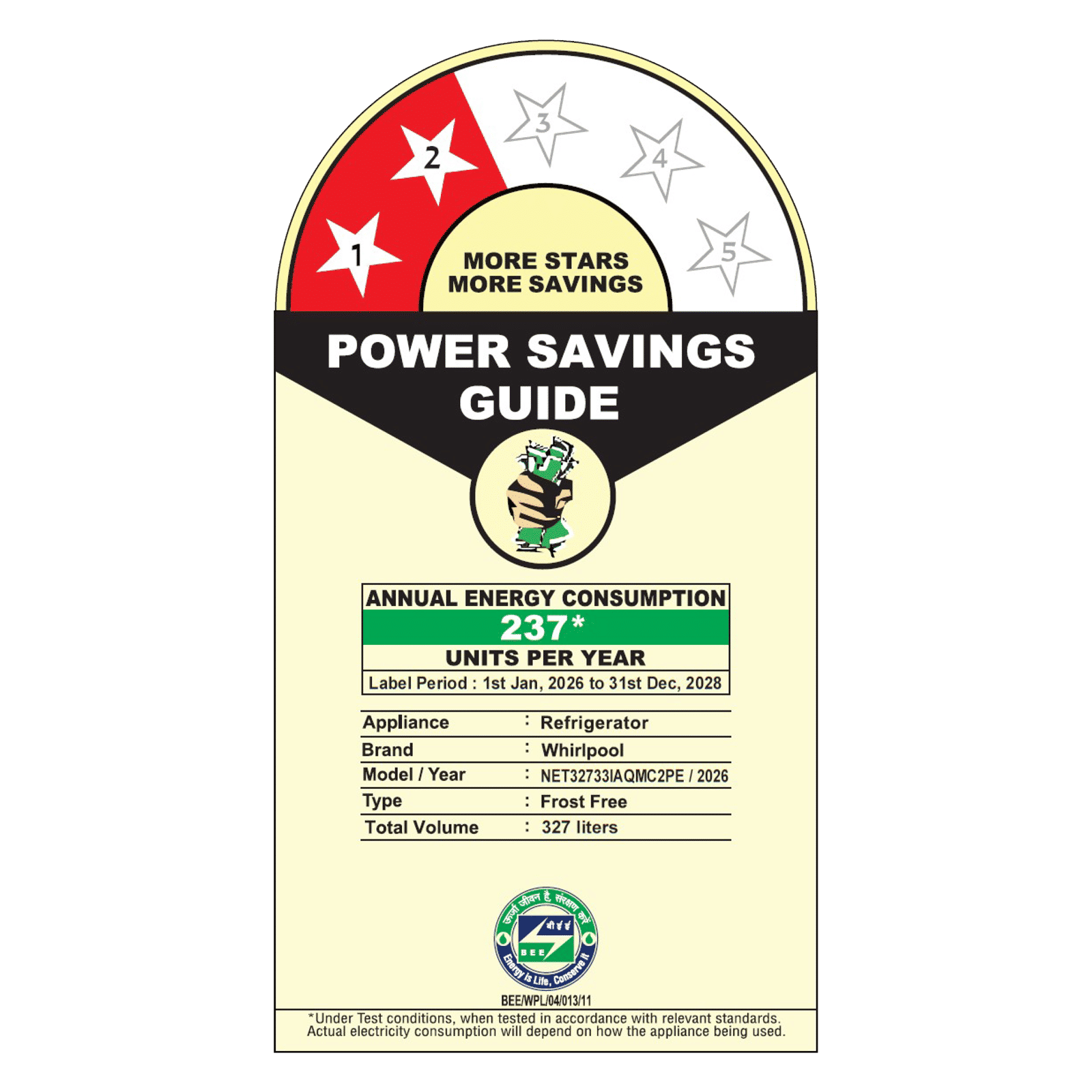 Whirlpool Intellifresh Pro 327 Litres 2 Star Frost Free Double Door Convertible Refrigerator with Stabilizer Free Operation (22429, Jade Marble)_2