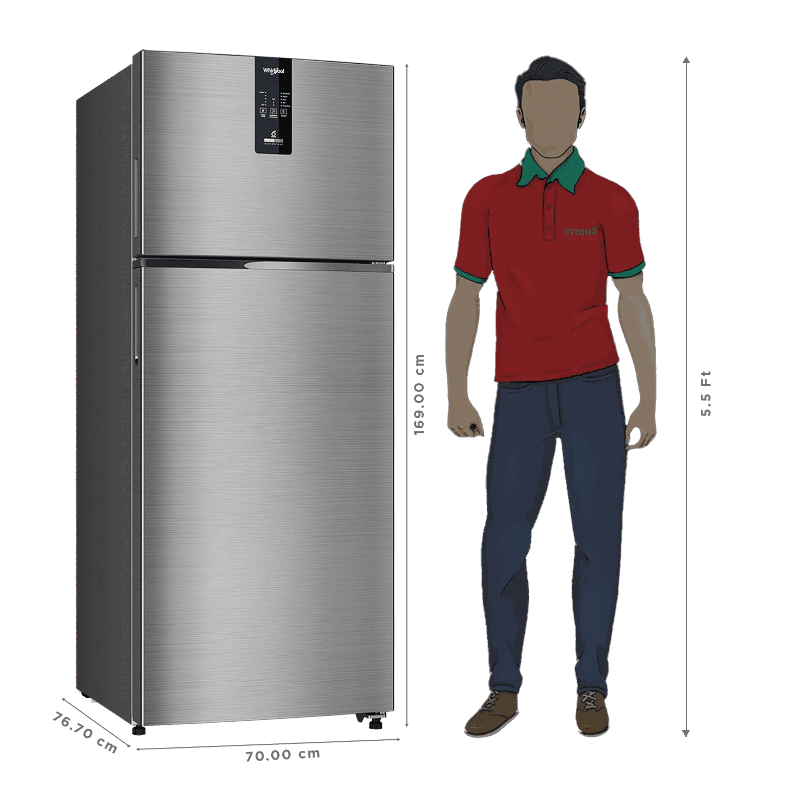 Whirlpool Intellifresh 431 Litres 2 Star Frost Free Convertible Refrigerator with Microblock Technology (22440, Silver) (2026 Model) Whirlpool Intellifresh 431 Litres 2 Star Frost Free Convertible Refrigerator with Microblock Technology (22440, Silver) (2026 Model)_3