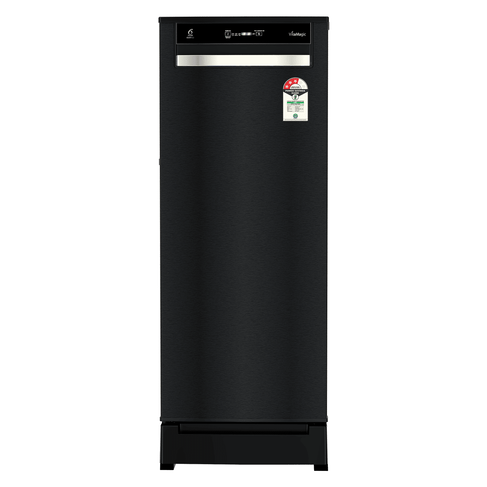 Whirlpool Vitamagic Pro 207 Litres 3 Star Direct Cool Single Door Refrigerator with 6th Sense Intellifrost Technology (73817, Gravity Black) Whirlpool Vitamagic Pro 207 Litres 3 Star Direct Cool Single Door Refrigerator with 6th Sense Intellifrost Technology (73817, Gravity Black)_1