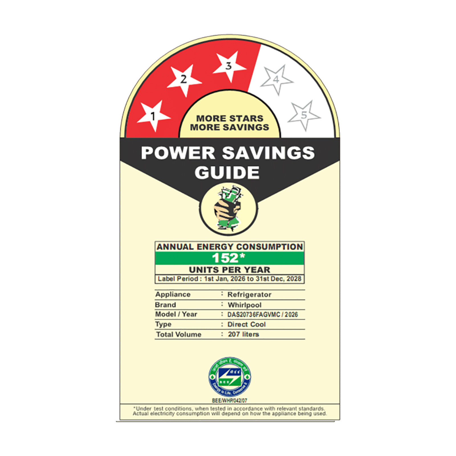 Whirlpool Vitamagic Pro 207 Litres 3 Star Direct Cool Single Door Refrigerator with 6th Sense Intellifrost Technology (73817, Gravity Black) Whirlpool Vitamagic Pro 207 Litres 3 Star Direct Cool Single Door Refrigerator with 6th Sense Intellifrost Technology (73817, Gravity Black)_2