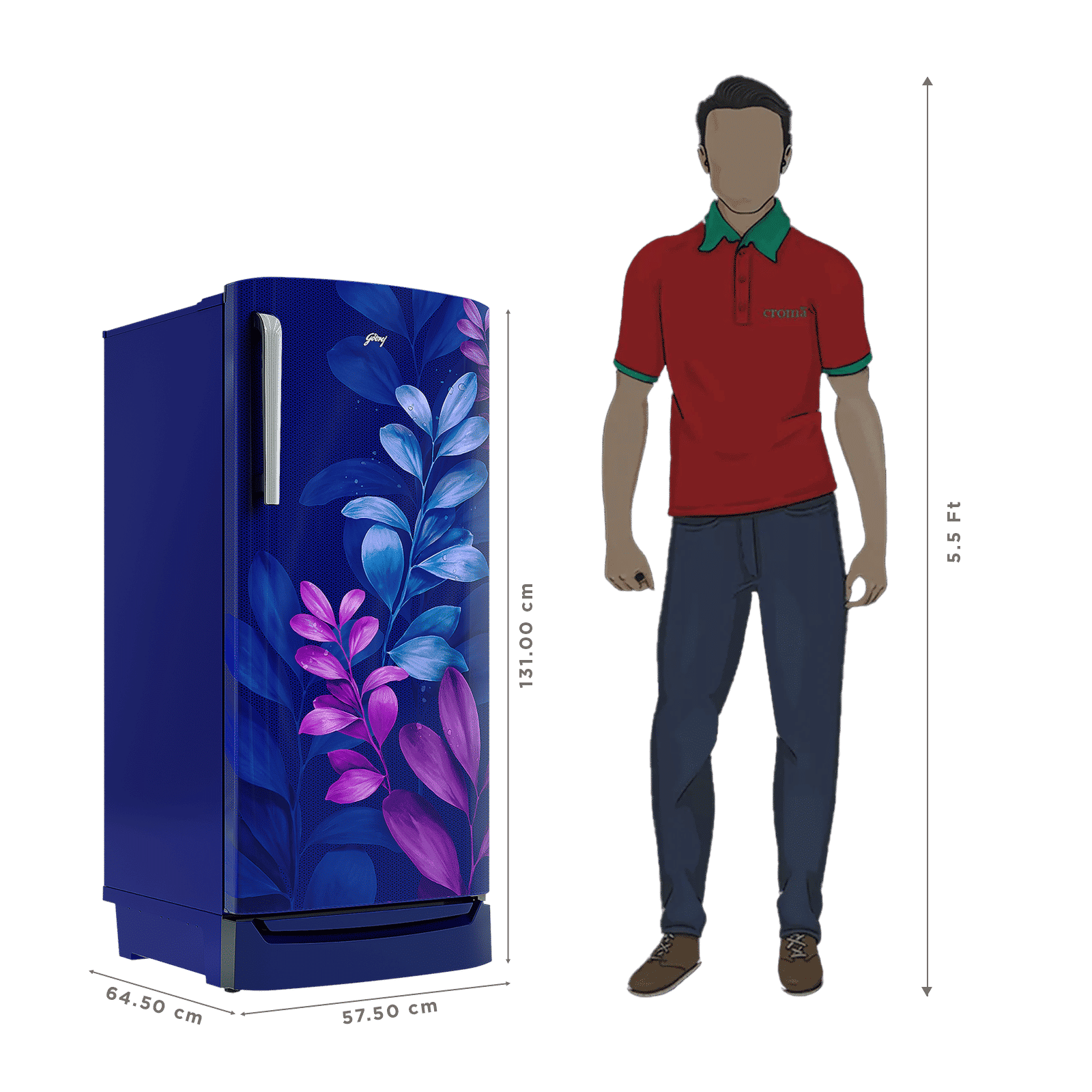 Godrej Marvel 184 Litres 5 Star Direct Cool Single Door Refrigerator with Advanced Capillary Technology (52141501SD03928, Aria Blue) Godrej Marvel 184 Litres 5 Star Direct Cool Single Door Refrigerator with Advanced Capillary Technology (52141501SD03928, Aria Blue)_3