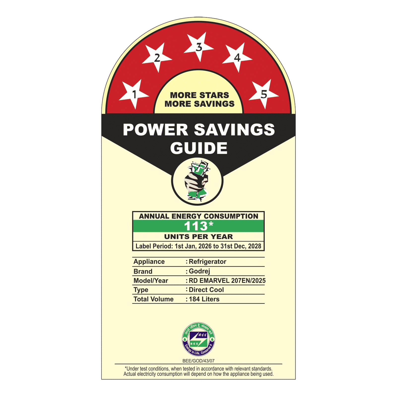 Godrej Marvel 184 Litres 5 Star Direct Cool Single Door Refrigerator with Advanced Capillary Technology (52141501SD03928, Aria Blue)_2