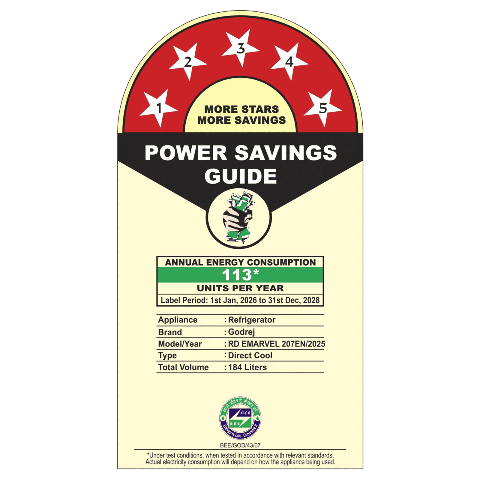 Godrej Marvel 184 Litres 5 Star Direct Cool Single Door Refrigerator with Advanced Capillary Technology (52141501SD03928, Aria Wine)_2