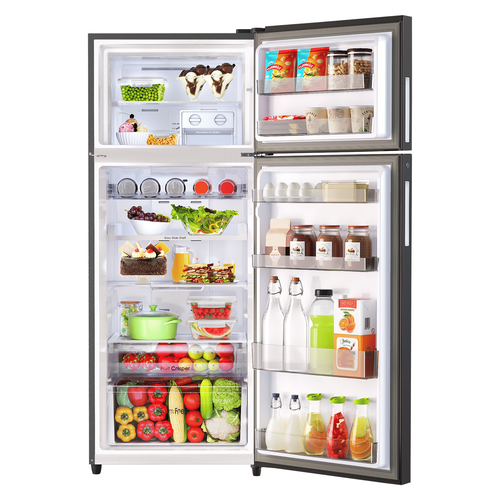 Godrej Regalis 472 Litres 1 Star Frost Free Double Door Refrigerator with Nano Shield Technology (52141501SD03995, Matt Black)_7