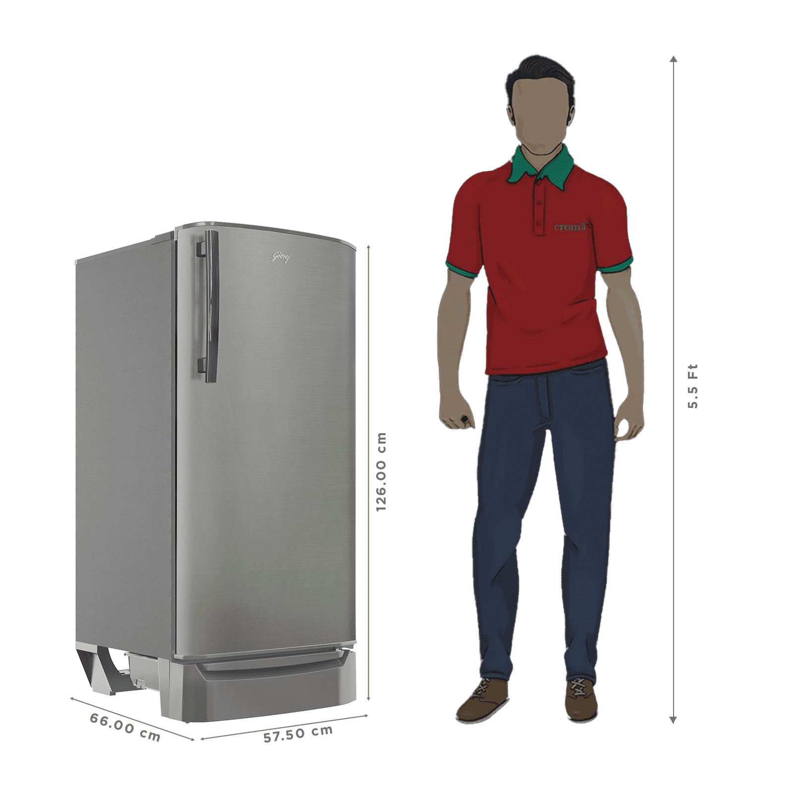 Godrej Rio Plus 183 Litres 2 Star Direct Cool Single Door Refrigerator with Turbo Cool Technology (52141501SD03938, Steel Glow) Godrej Rio Plus 183 Litres 2 Star Direct Cool Single Door Refrigerator with Turbo Cool Technology (52141501SD03938, Steel Glow)_3