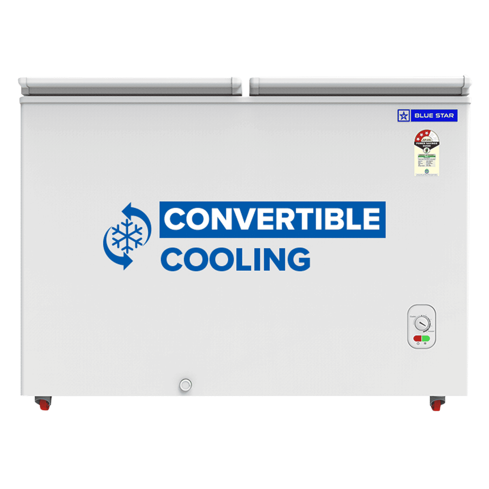 Blue Star N Series 293 Litres 3 Star Manual Defrost Double Door Convertible Deep Freezer with Quadracool Technology (HT3-M325, White) Blue Star N Series 293 Litres 3 Star Manual Defrost Double Door Convertible Deep Freezer with Quadracool Technology (HT3-M325, White)_1