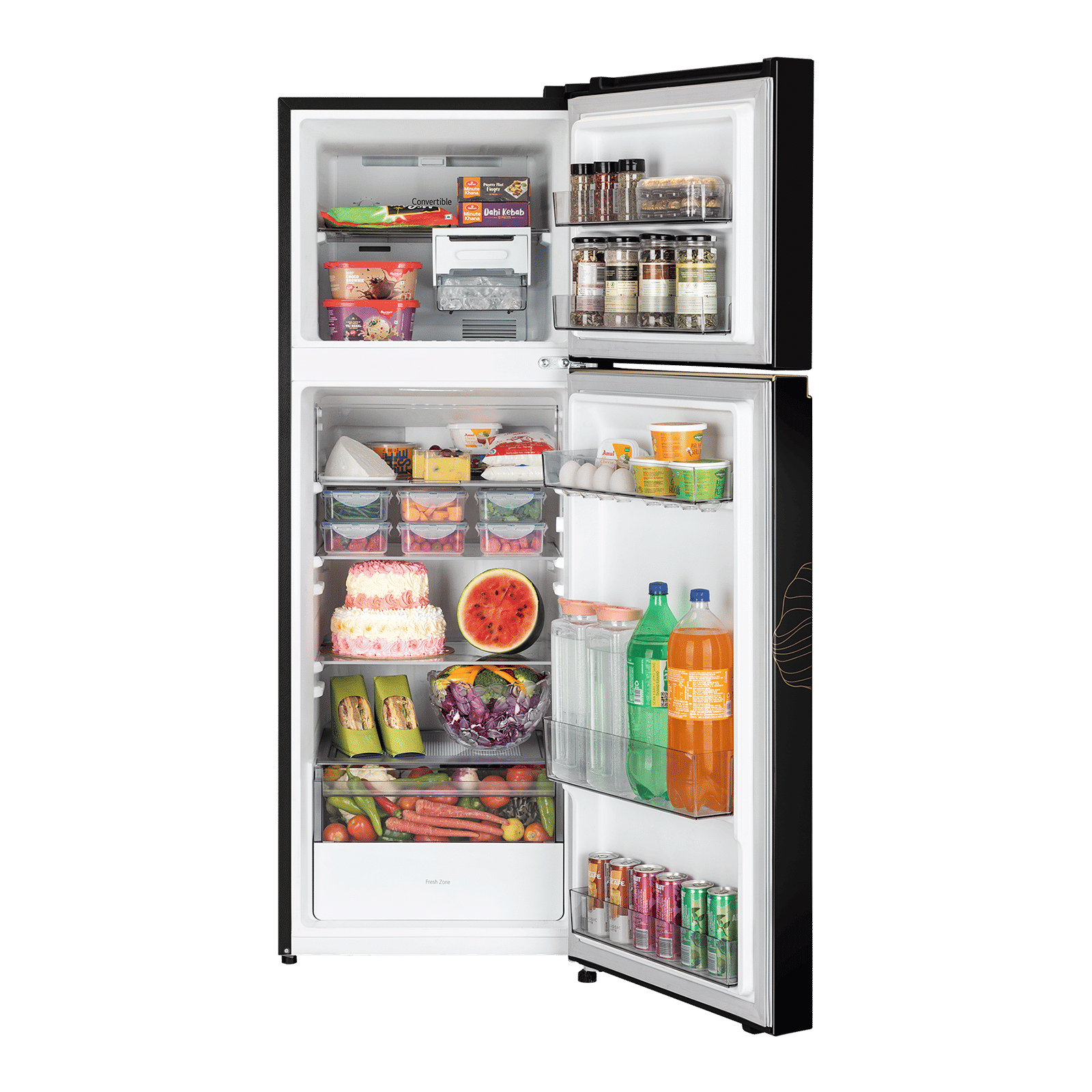 LG 251 Litres 1 Star Frost Free Double Door Refrigerator with Smart Mode (GLT2516WXRO, Radiant Onyx)_10
