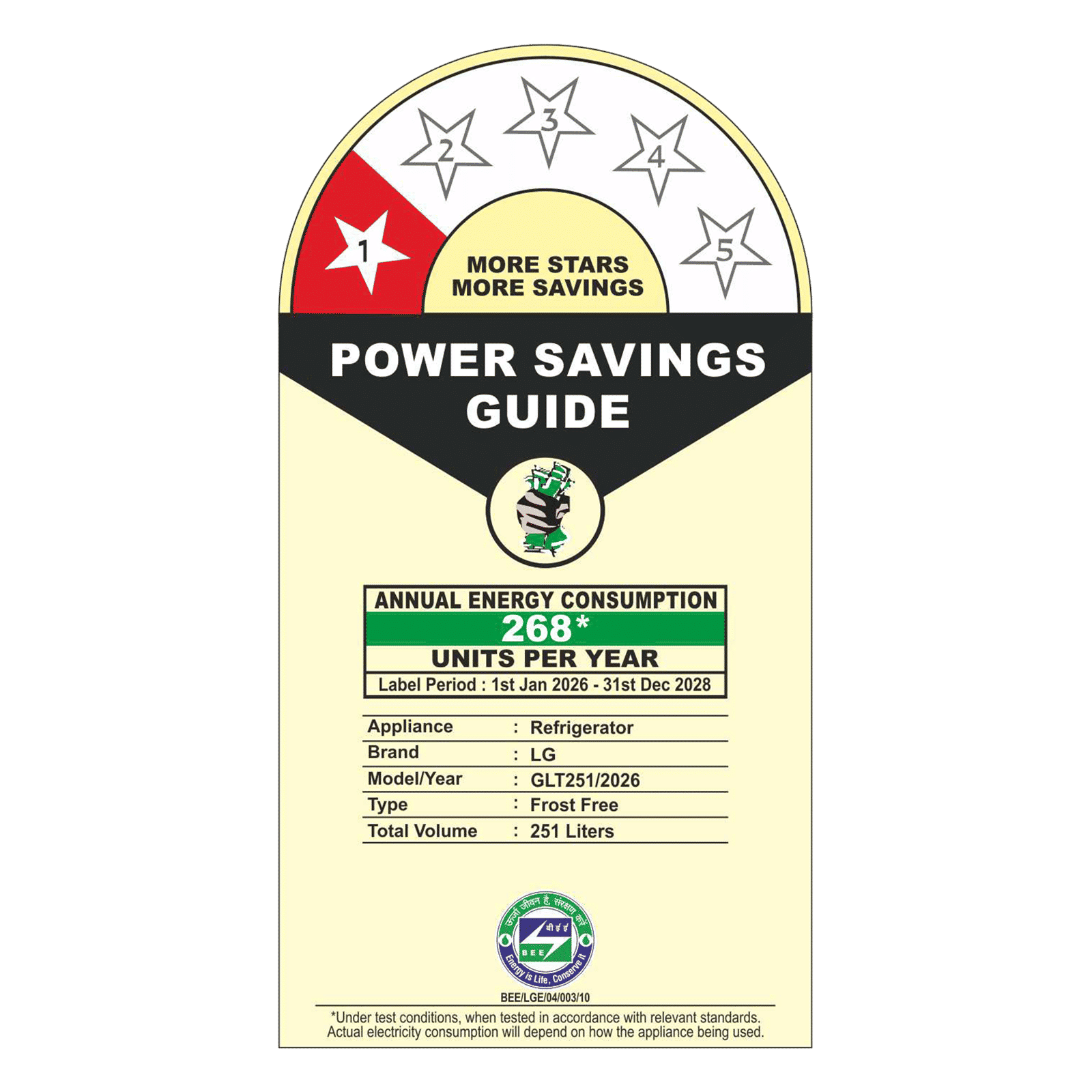 LG 251 Litres 1 Star Frost Free Double Door Refrigerator with Smart Mode (GLT2516WXRO, Radiant Onyx)_2