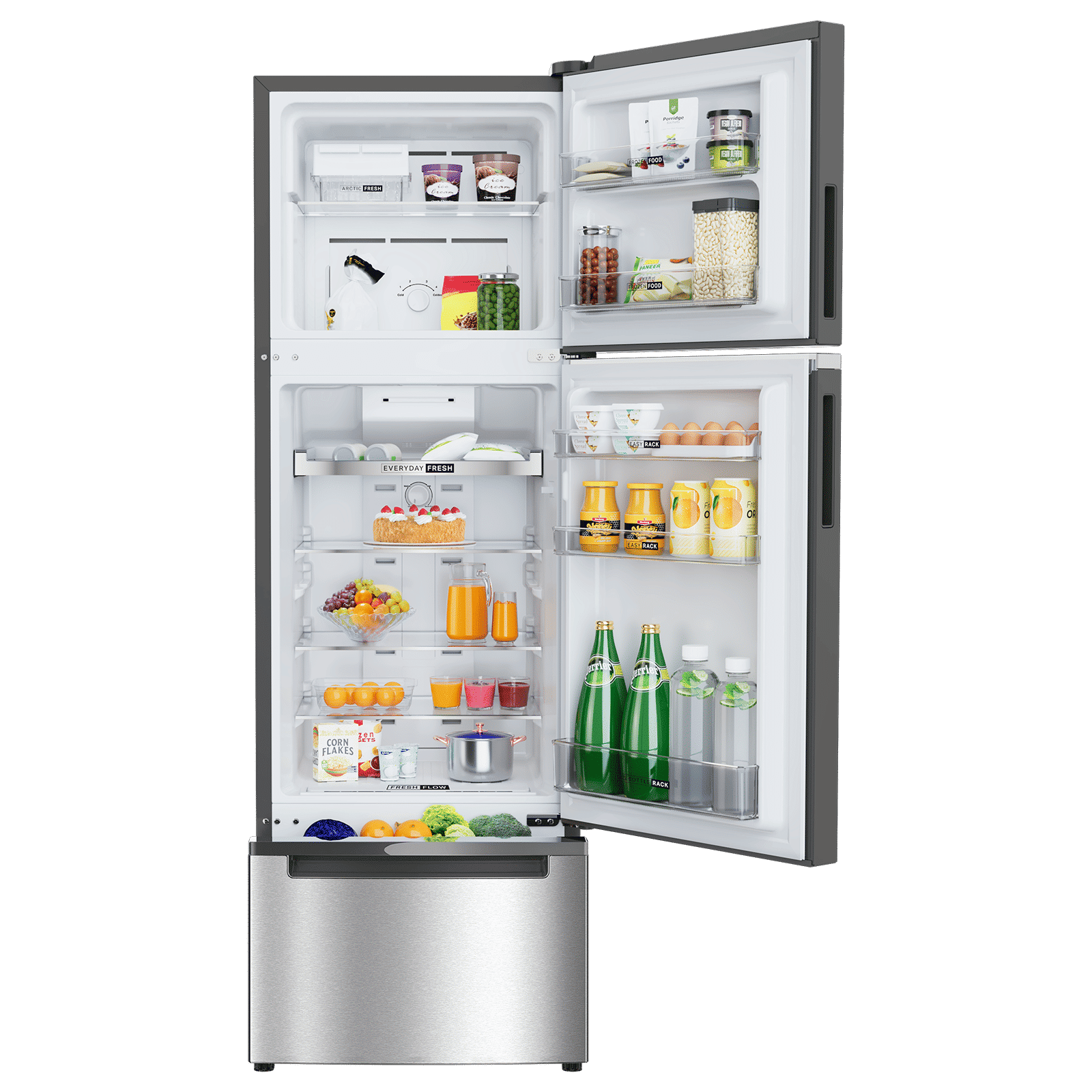 Whirlpool Protton Nxt 237 Litres 2 Star Frost Free Triple Door Convertible Refrigerator with Microblock Technology (22355, Silver) (2026 Model)_6