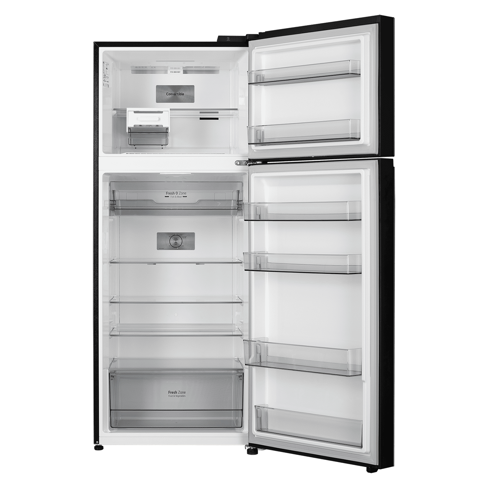 LG 398 Litres 2 Star Frost Free Double Door Convertible Refrigerator with Smart Inverter Compressor (GLT4026SNBM, Black Mirror)_8