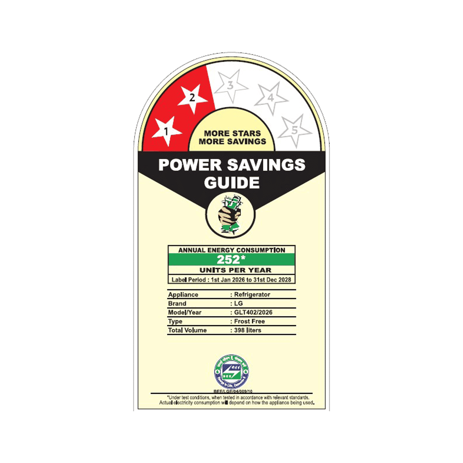 LG 398 Litres 2 Star Frost Free Double Door Convertible Refrigerator with Smart Inverter Compressor (GLT4026SNBM, Black Mirror)_2