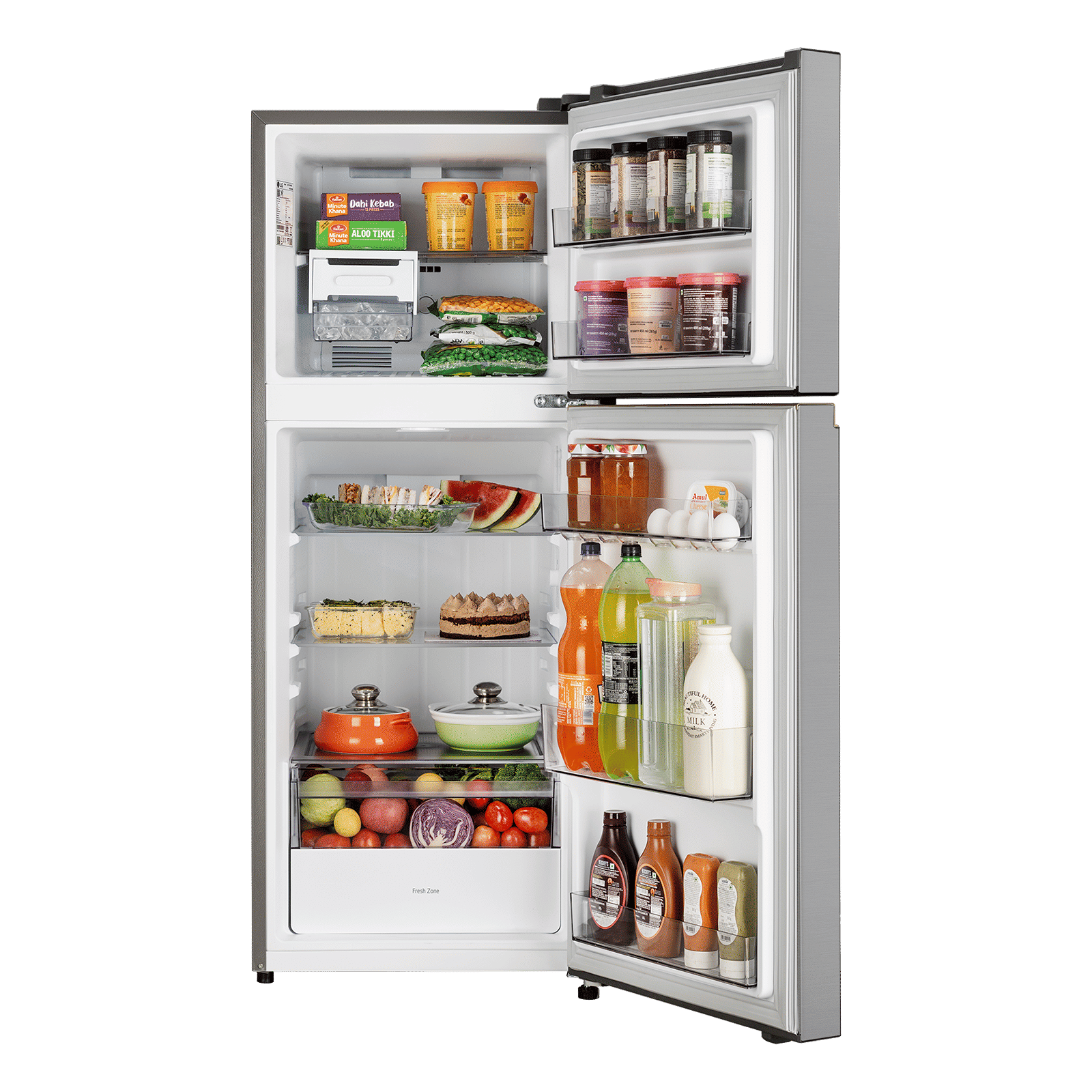 LG 225 Litres 1 Star Frost Free Double Door Refrigerator with Express Freeze (GLT2216WYPZ, Shiny Steel) LG 225 Litres 1 Star Frost Free Double Door Refrigerator with Express Freeze (GLT2216WYPZ, Shiny Steel)_11