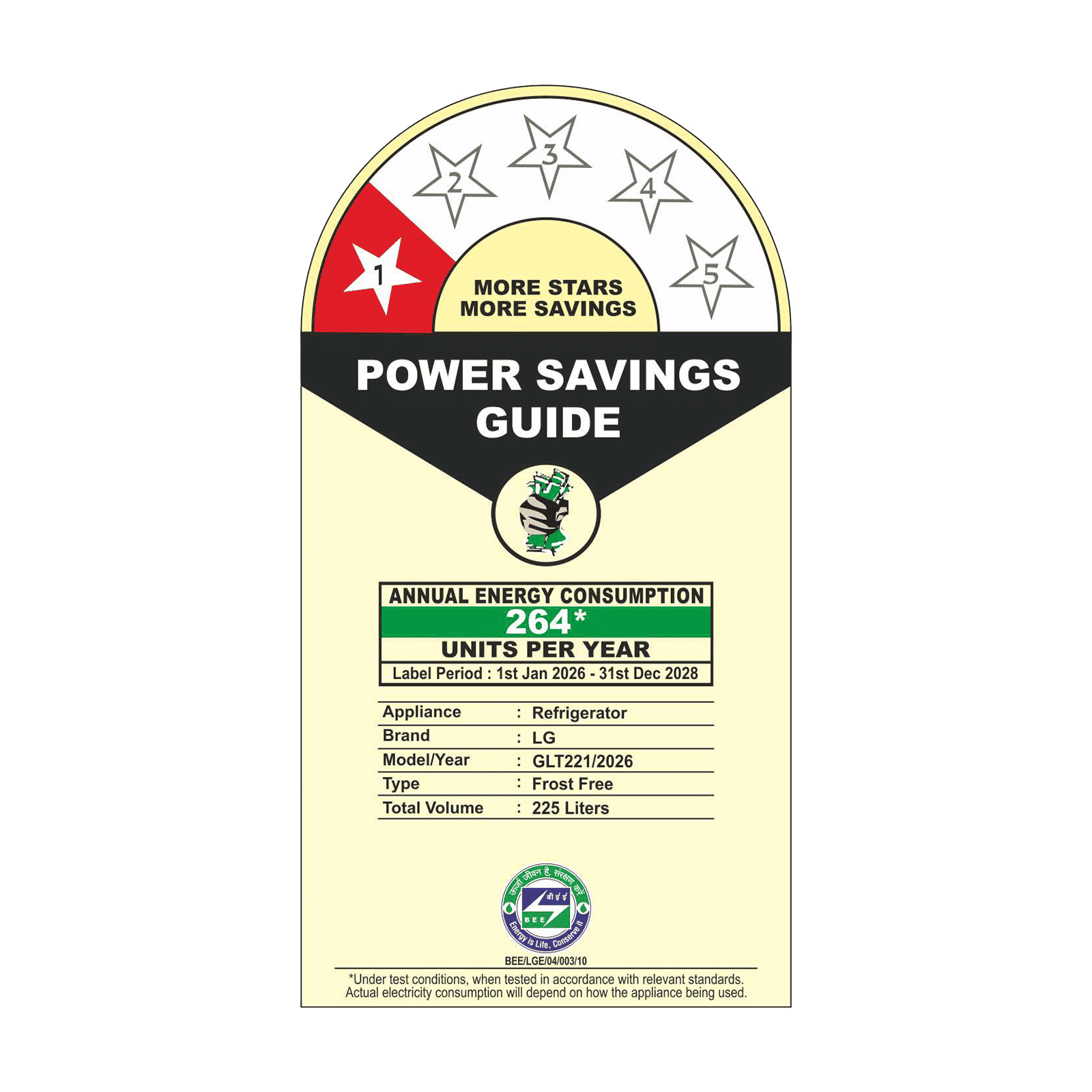 LG 225 Litres 1 Star Frost Free Double Door Refrigerator with Express Freeze (GLT2216WYPZ, Shiny Steel) LG 225 Litres 1 Star Frost Free Double Door Refrigerator with Express Freeze (GLT2216WYPZ, Shiny Steel)_2