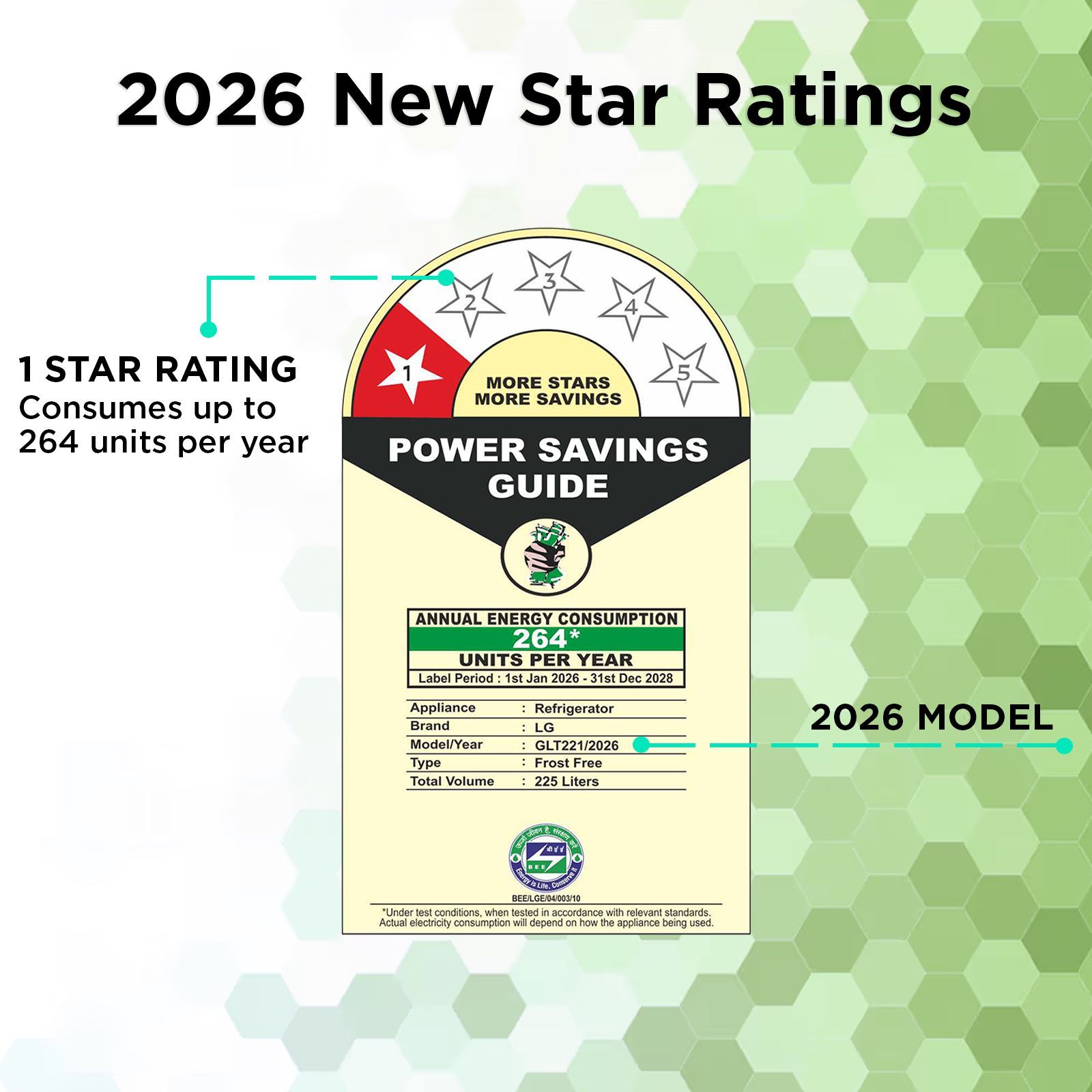 LG 225 Litres 1 Star Frost Free Double Door Refrigerator with Express Freeze (GLT2216WYPZ, Shiny Steel) (2026 Model) LG 225 Litres 1 Star Frost Free Double Door Refrigerator with Express Freeze (GLT2216WYPZ, Shiny Steel) (2026 Model)_2