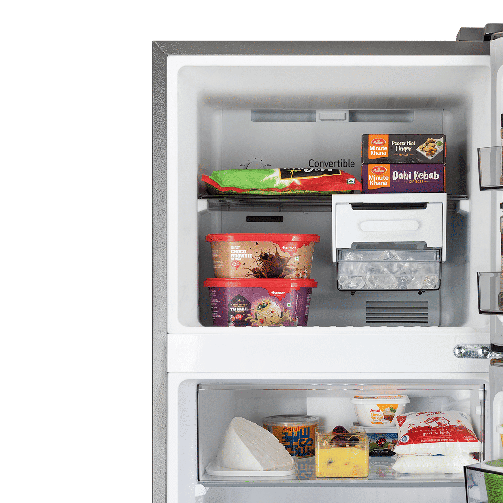 LG 251 Litres 2 Star Frost Free Double Door Convertible Refrigerator with Express Freeze (GLT2526XWPZ, Shiny Steel)_10