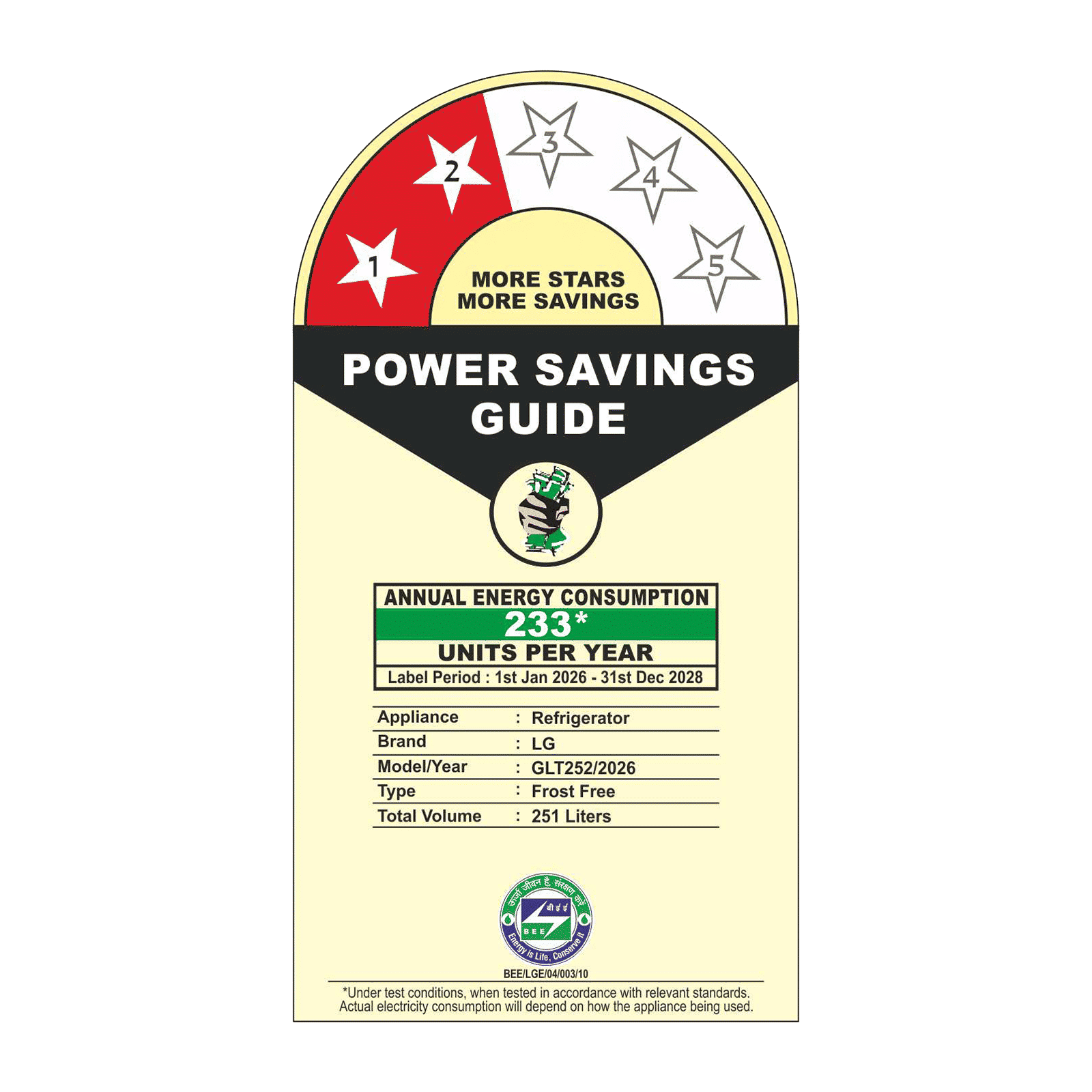 LG 251 Litres 2 Star Frost Free Double Door Convertible Refrigerator with Express Freeze (GLT2526XWPZ, Shiny Steel)_2