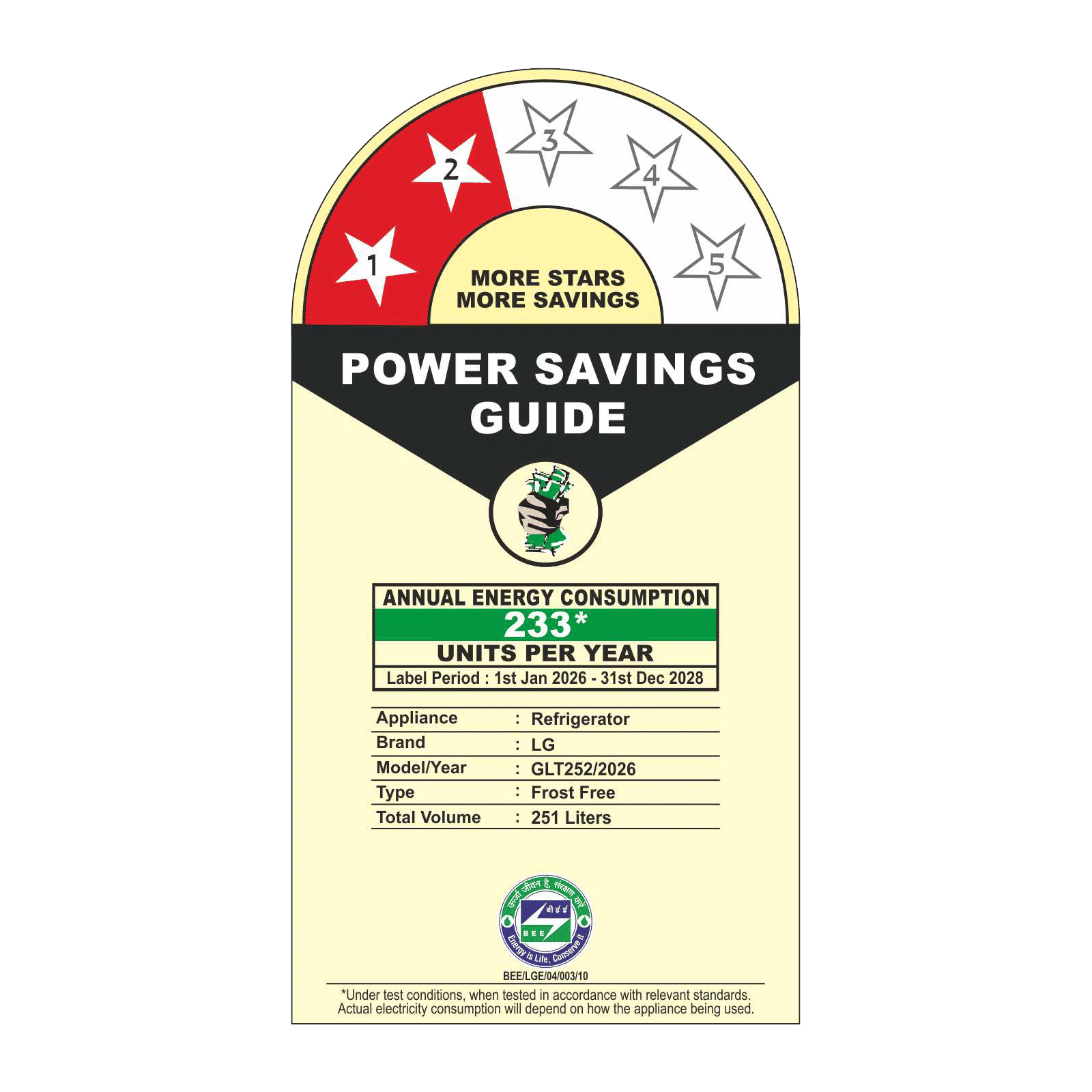 LG 251 Litres 2 Star Frost Free Double Door Convertible Refrigerator with Inverter Compressor (GLT2526XWEL, Emerald Lotus)_2