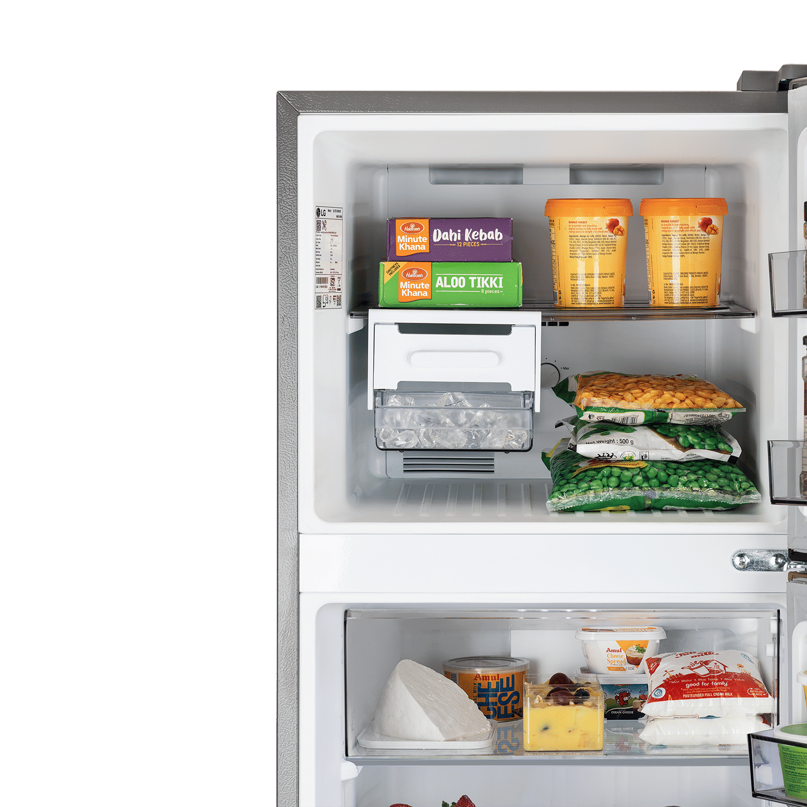 LG 251 Litres 2 Star Frost Free Double Door Refrigerator with Inverter Compressor (GLT2526WWDS, Dazzle Steel)_10