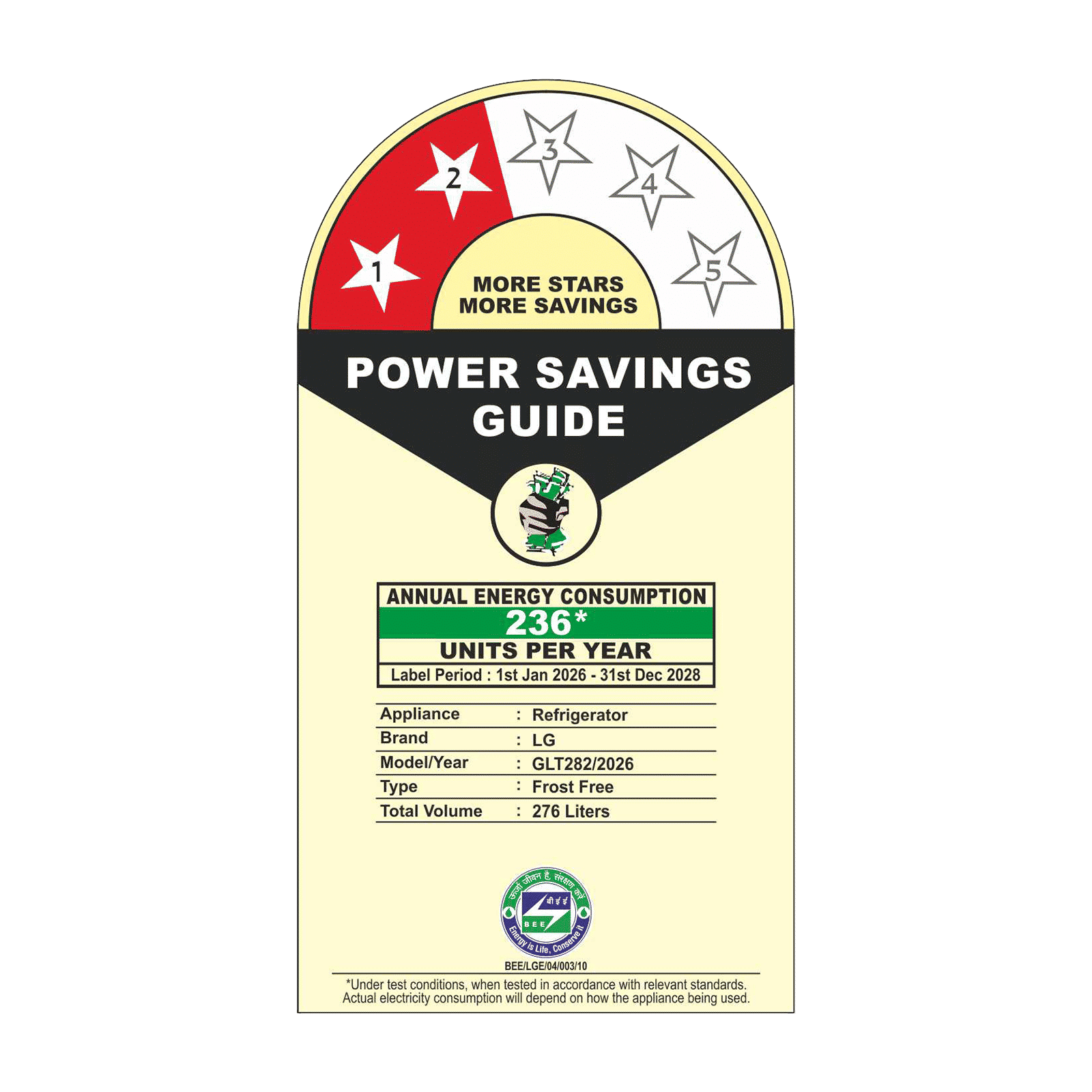 LG 276 Litres 2 Star Frost Free Double Door Convertible Refrigerator with Lower Door Basket (GLT2826XWPZ, Shiny Steel)_2