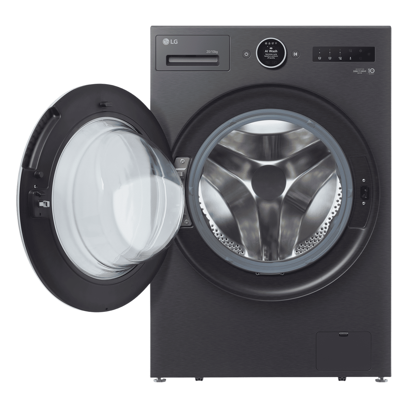 LG 20/10 kg Wi-Fi Inverter Fully Automatic Front Load Washing Machine (VX Series, FDX92010A9K.AEBQEIL, Essence Black)_3