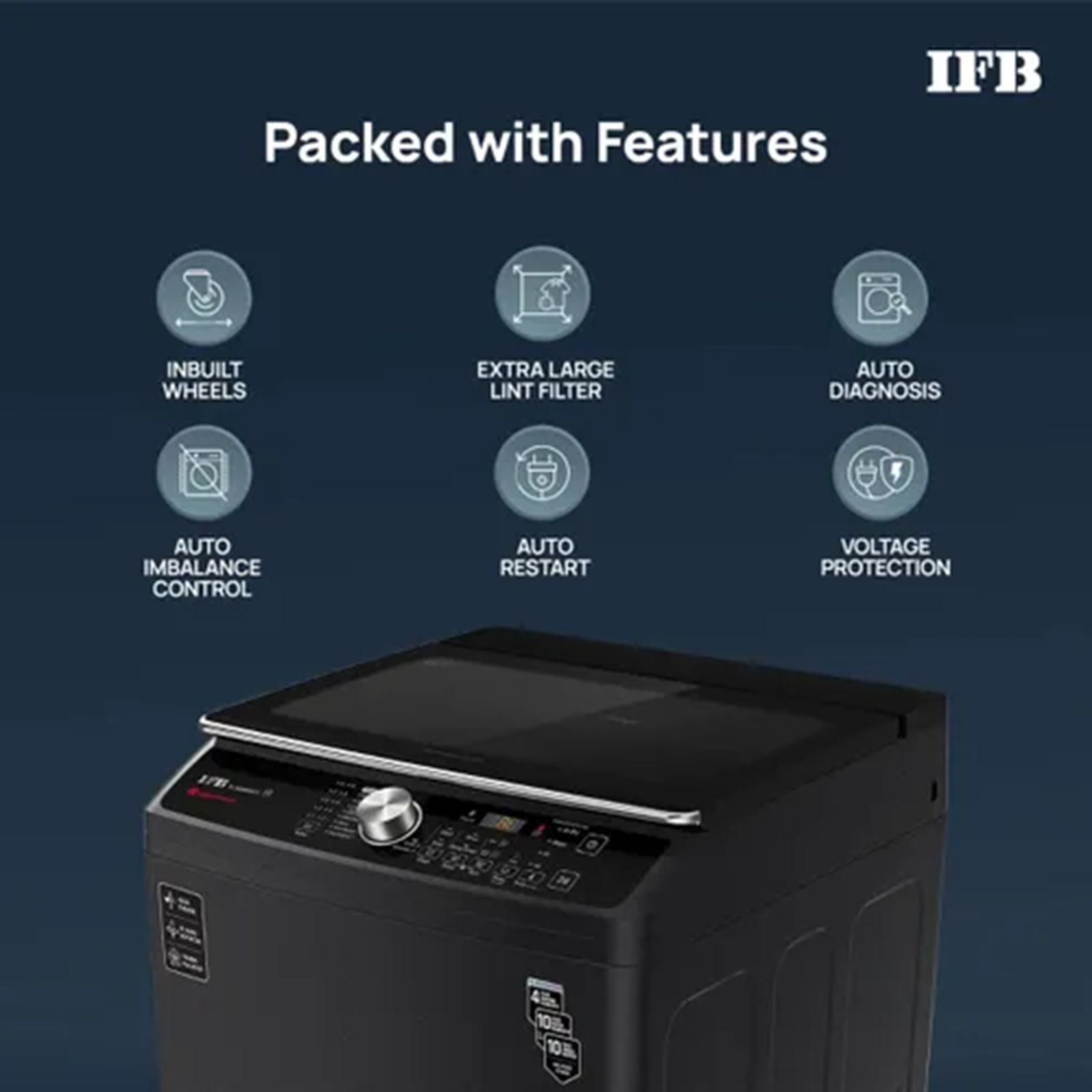 IFB 9 kg 5 Star Fully Automatic Top Load Washing Machine (TL900NB2S, 8903287032653, With Eco Inverter, Noir Black)_11