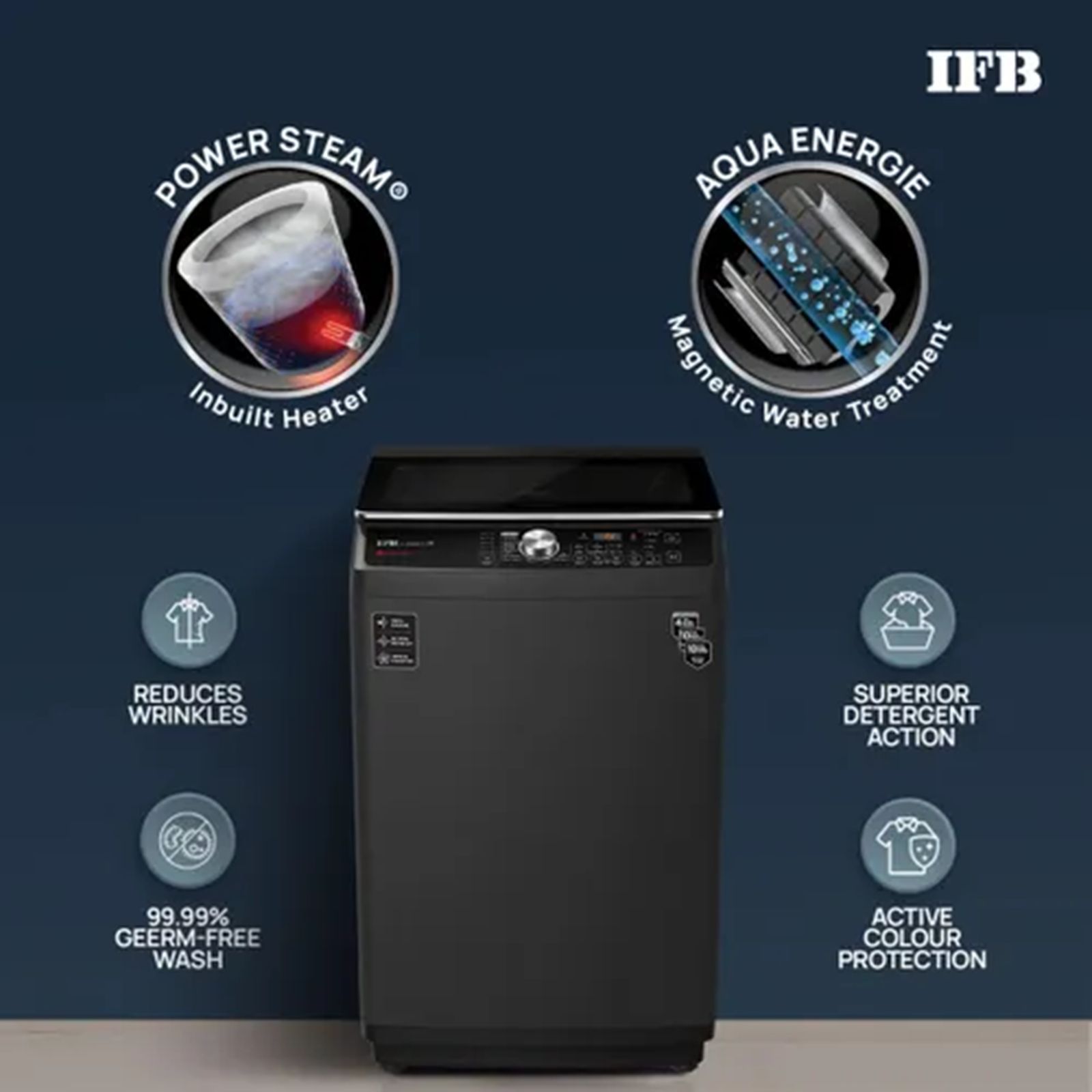 IFB 9 kg 5 Star Fully Automatic Top Load Washing Machine (TL900NB2S, 8903287032653, With Eco Inverter, Noir Black)_2