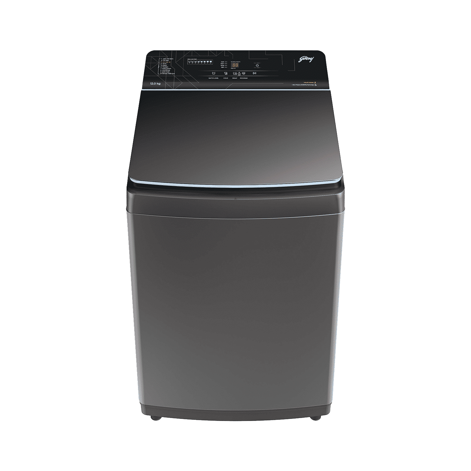 Godrej 12 kg 5 Star Fully Automatic Top Load Washing Machine (Rhine, 52141601SD00583, In-Built Heater, Glacial Grey) _2
