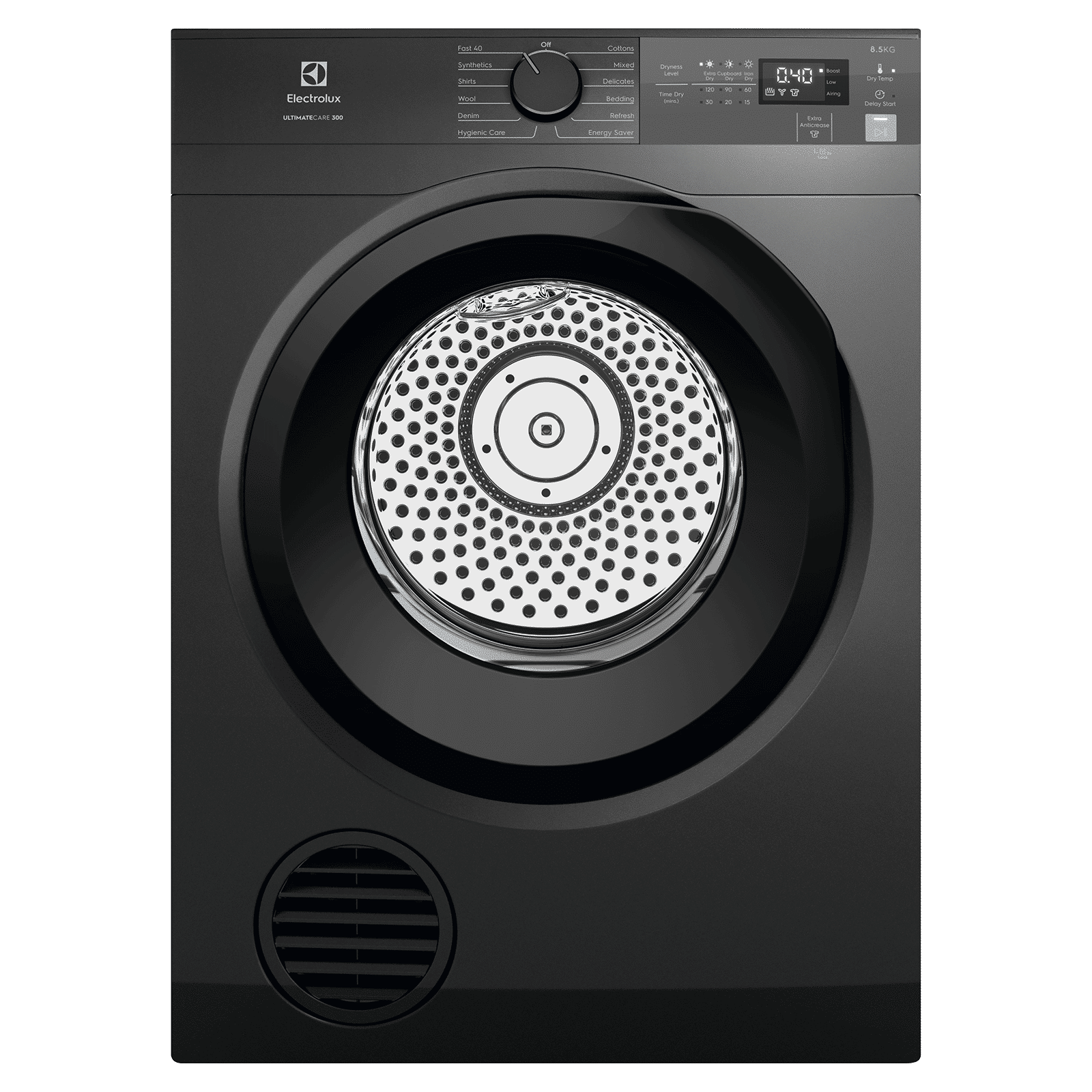 Elextrolux 8.5 kg Fully Automatic Front Load Dryer (UltimateCare 300, EDV854N3SB, Reverse Tumbling Technology, Dark Silver)_1