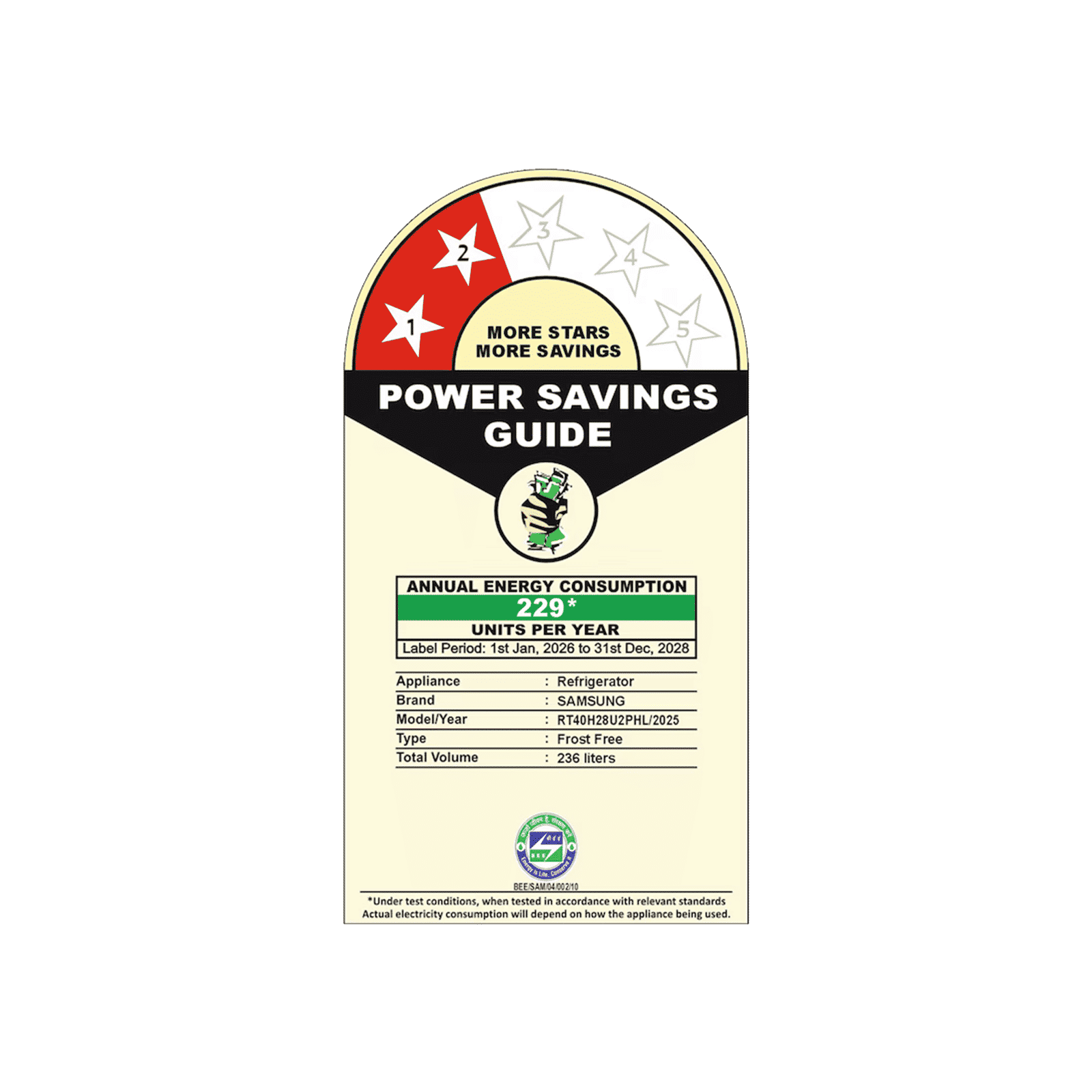 Samsung 236 Litres 2 Star Frost Free Double Door Convertible Refrigerator with Digital Inverter Compressor (RT40H28U2PHL, Elegant Inox)_2