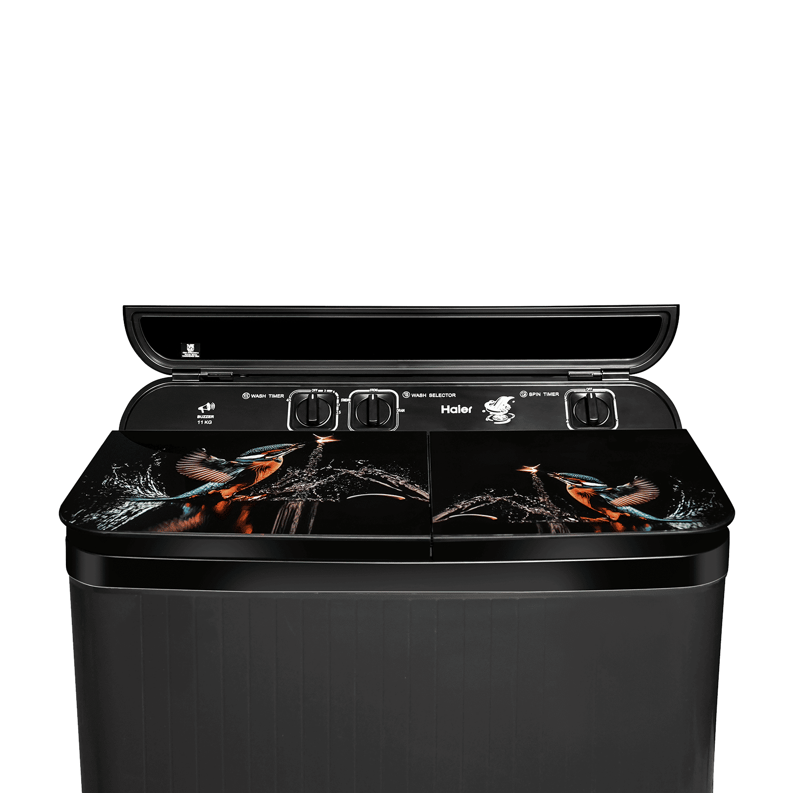 Haier 9 kg 5 Star Semi Automatic Washing Machine with Softfall Techonology (178, HTW90-178FLN, Black)_6