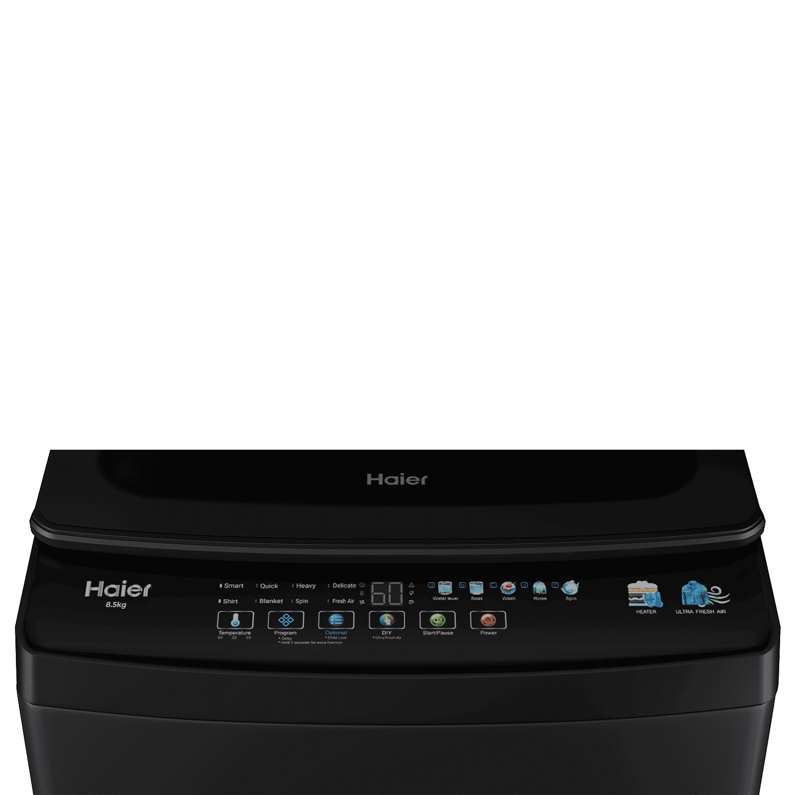Haier 8.5 kg 5 Star Fully Automatic Top Load Washing Machine (326, HWM85-H326BK, Auto Restart, Black)_5