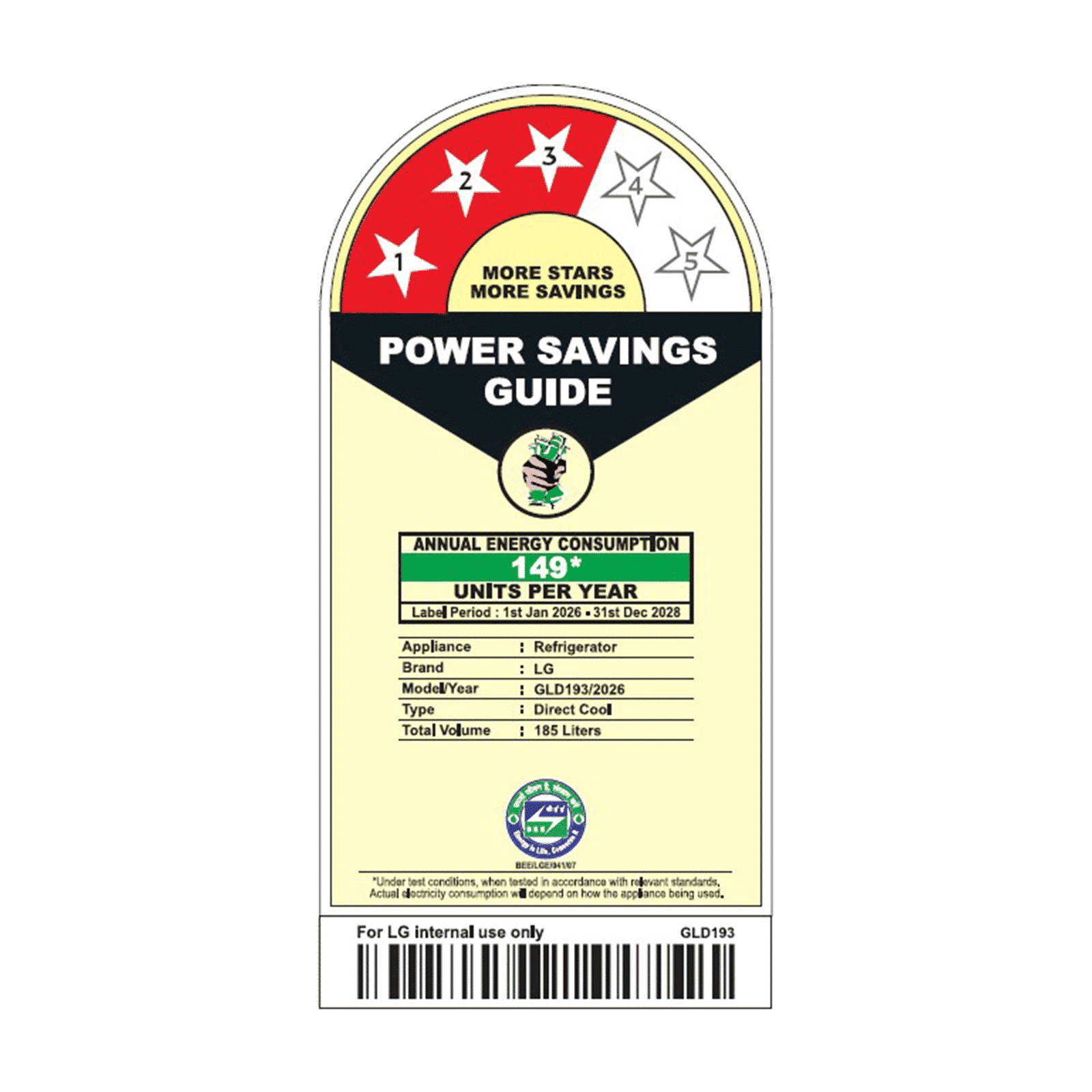 LG 19 185 Litres 3 Star Direct Cool Single Door Refrigerator with Anti Bacterial Gasket (GLD1936ZAWG, Wine Glory) LG 19 185 Litres 3 Star Direct Cool Single Door Refrigerator with Anti Bacterial Gasket (GLD1936ZAWG, Wine Glory)_2