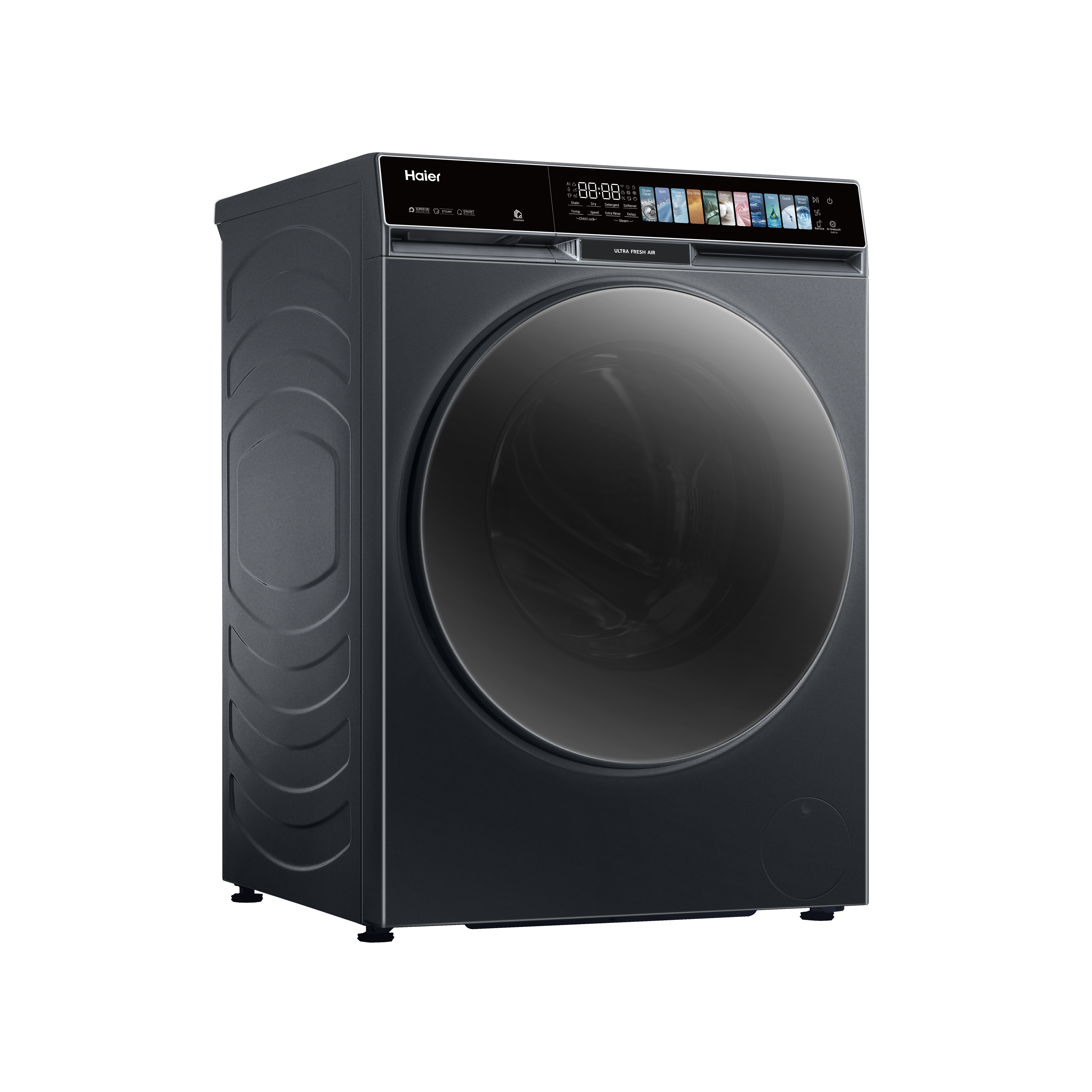 Haier 12/7 kg 5 Star Wi-Fi Inverter Fully Automatic Front Load Washer Dryer (F11, HWD120-DM14F11BKU1, Direct Motion Motor, Black)_3