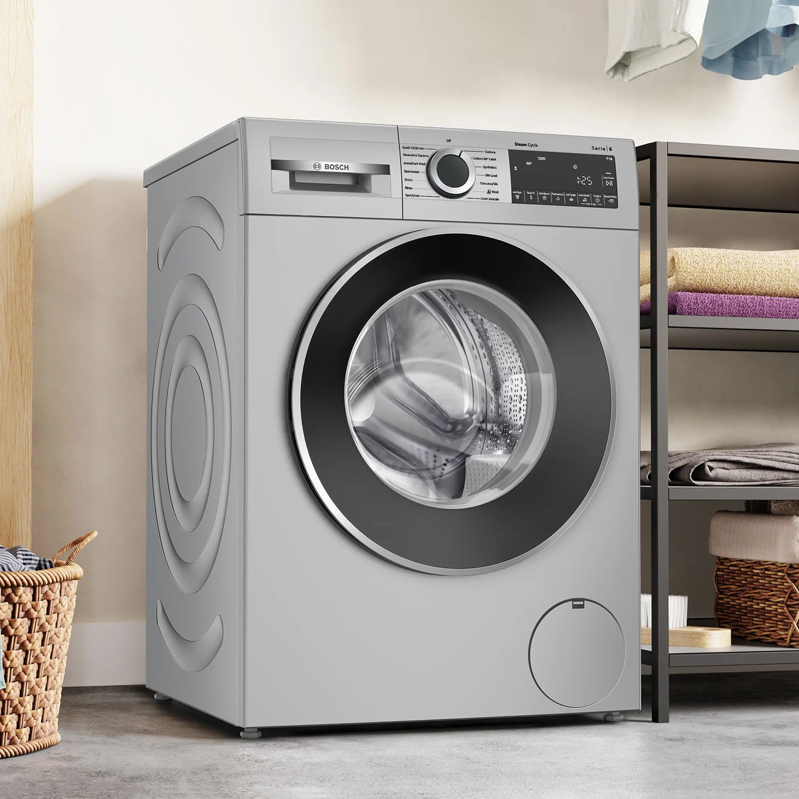 Bosch 9 kg 5 Star Fully Automatic Front Load Washing Machine (Series 6, WGA1420SIN, Eco Silence Drive, Graphite)_5