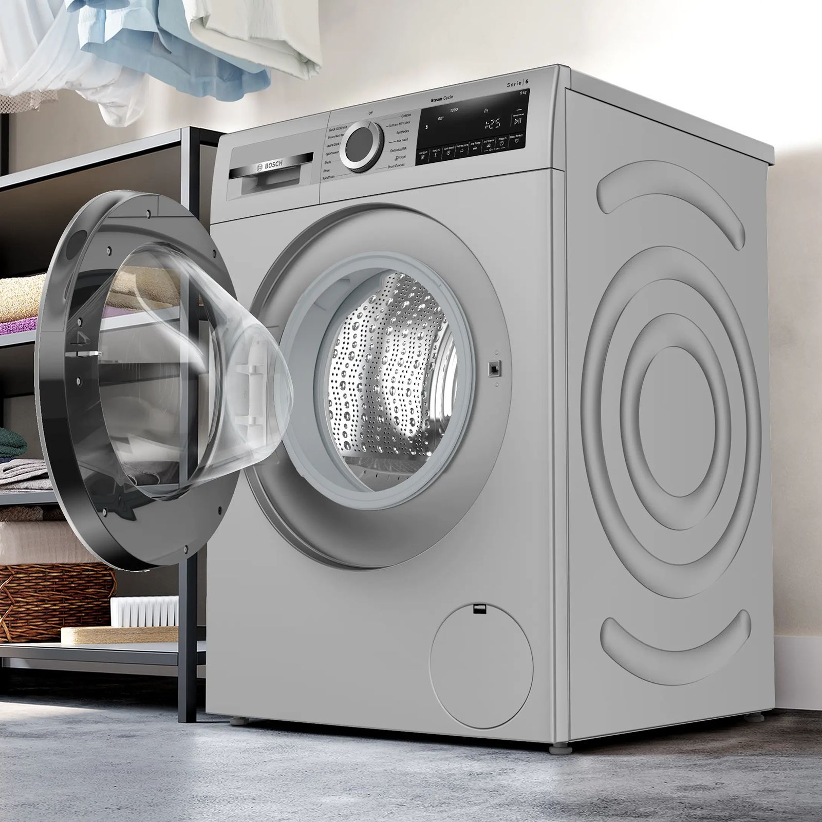 Bosch 9 kg 5 Star Fully Automatic Front Load Washing Machine (Series 6, WGA1420SIN, Eco Silence Drive, Graphite)_6