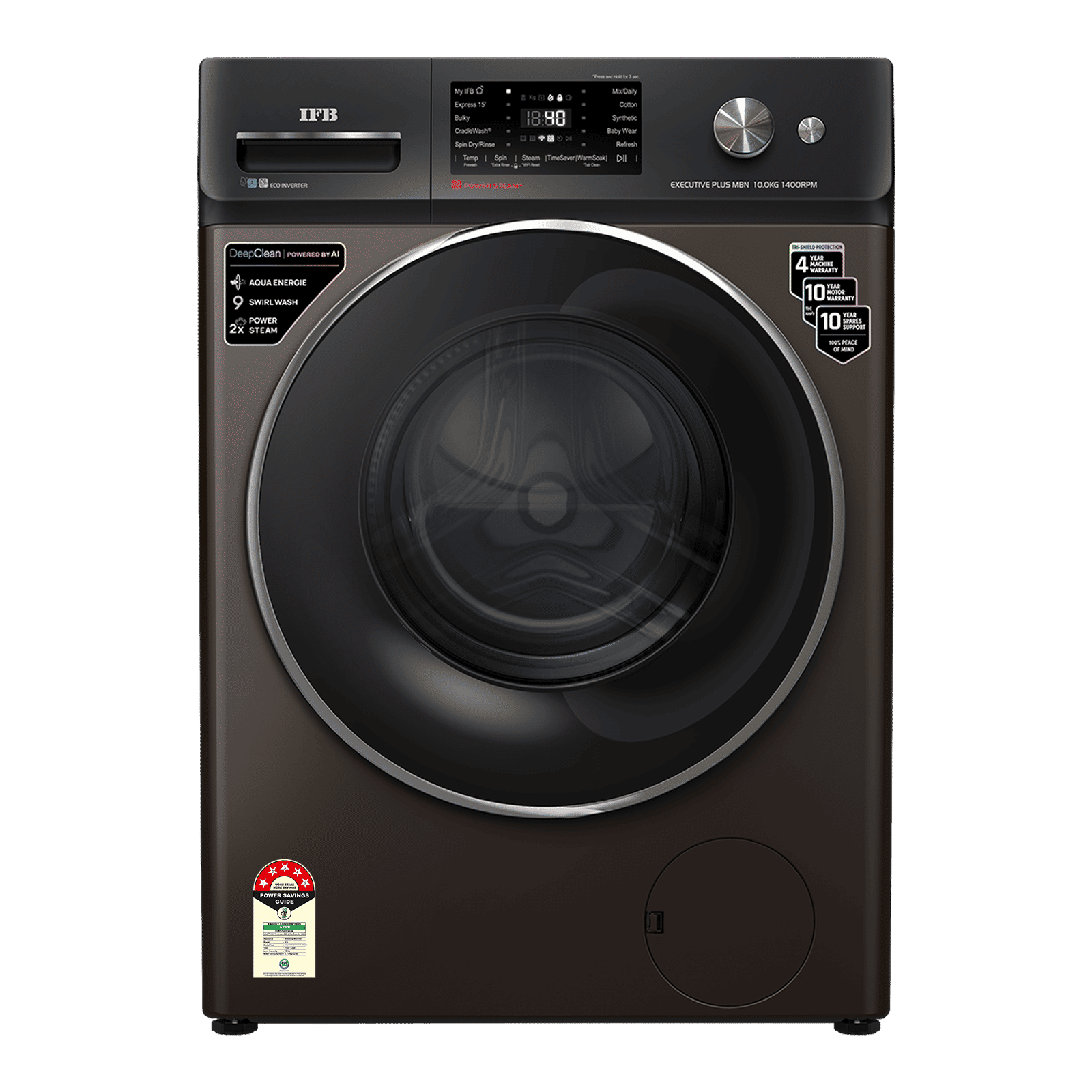 IFB 10 kg 5 Star Wi-Fi Fully Automatic Front Load Washing Machine (Executive MBN 1014K CMS, 8903287033896, Powered by AI, Mocha)_1