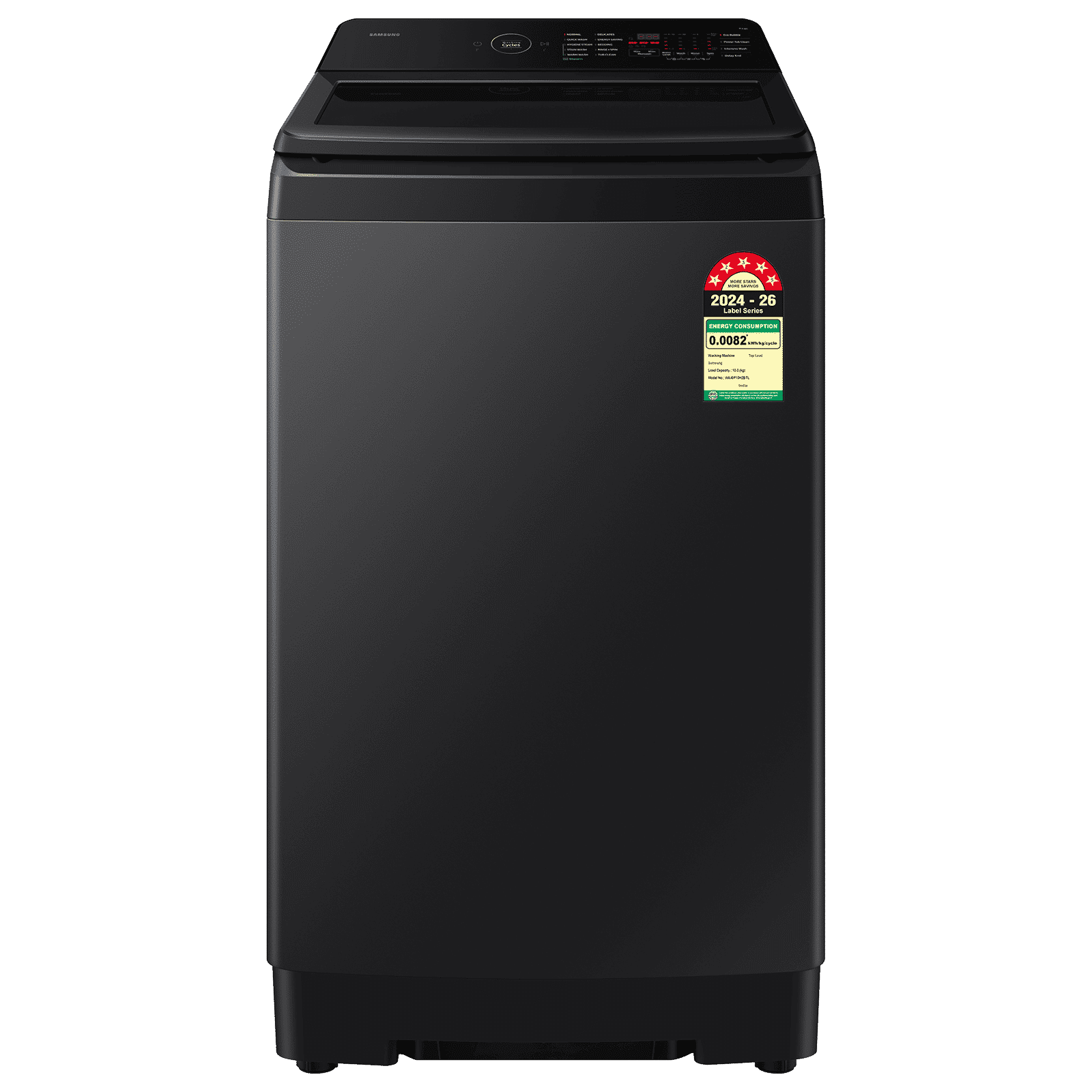 Samsung 10 kg 5 Star Fully Automatic Top Load Washing Machine (WA40F10H2BTL, Eco Bubble Technology, Black Cavier)_1