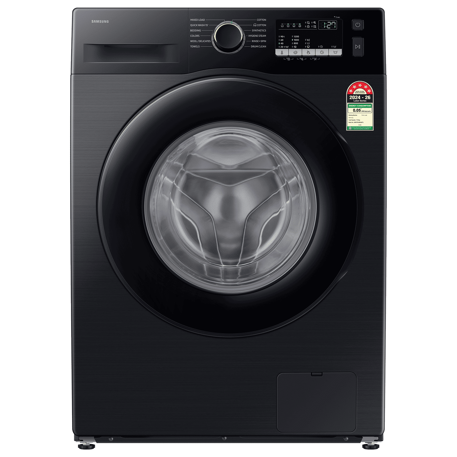 Samsung 7 kg 5 Star Fully Automatic Front Load Washing Machine (WW70FG4S02ABTL, Digital Inverter Technology, Black)_1