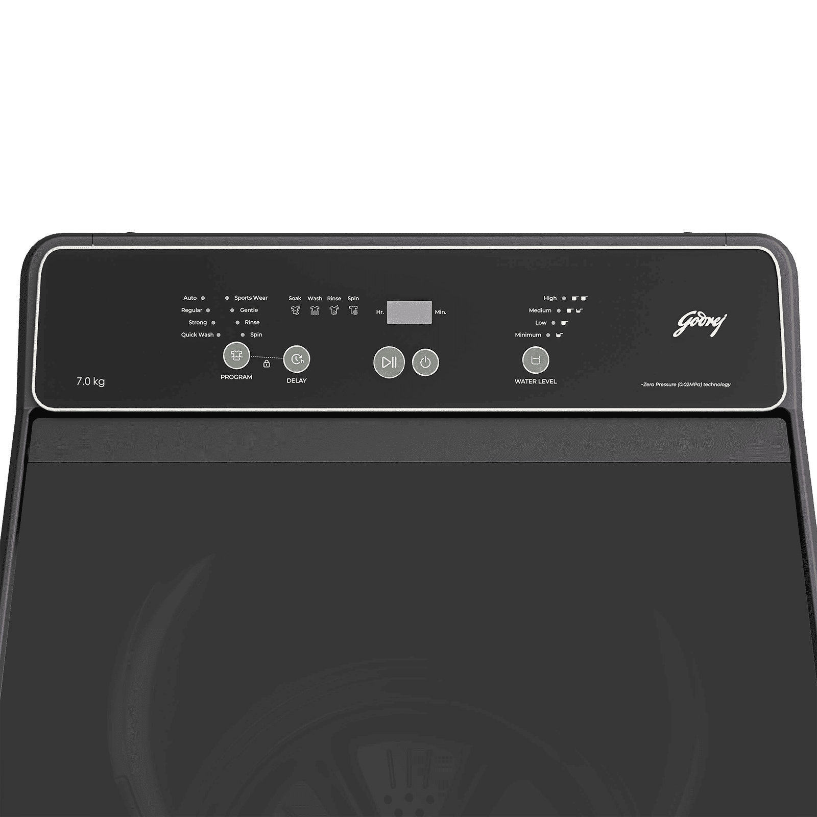 Godrej 7 kg 5 Star Fully Automatic Top Load Washing Machine (Valor, 52141601SD00553, Zero Pressure Technology, Matt Black)_7