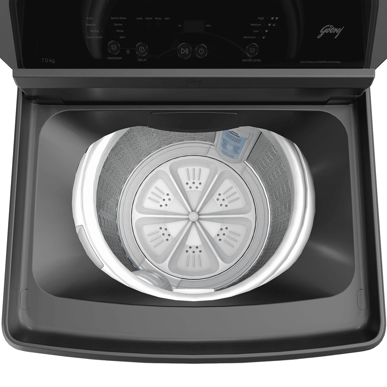 Godrej 7 kg 5 Star Fully Automatic Top Load Washing Machine (Valor, 52141601SD00553, Zero Pressure Technology, Matt Black)_8