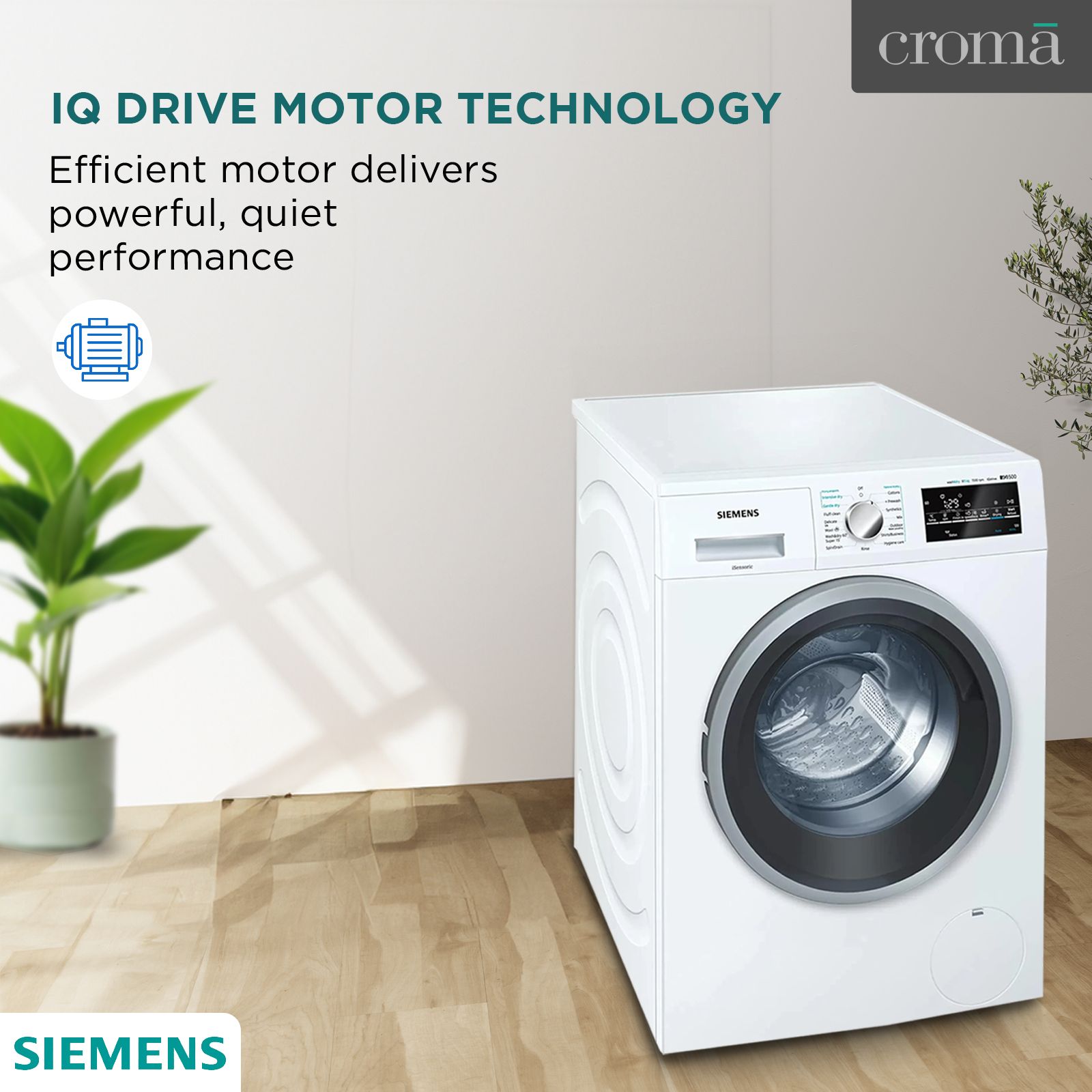 SIEMENS 8.5 kg Fully Automatic Front Load Washer Dryer (WD15G460IN, In-built Heater, White)_11