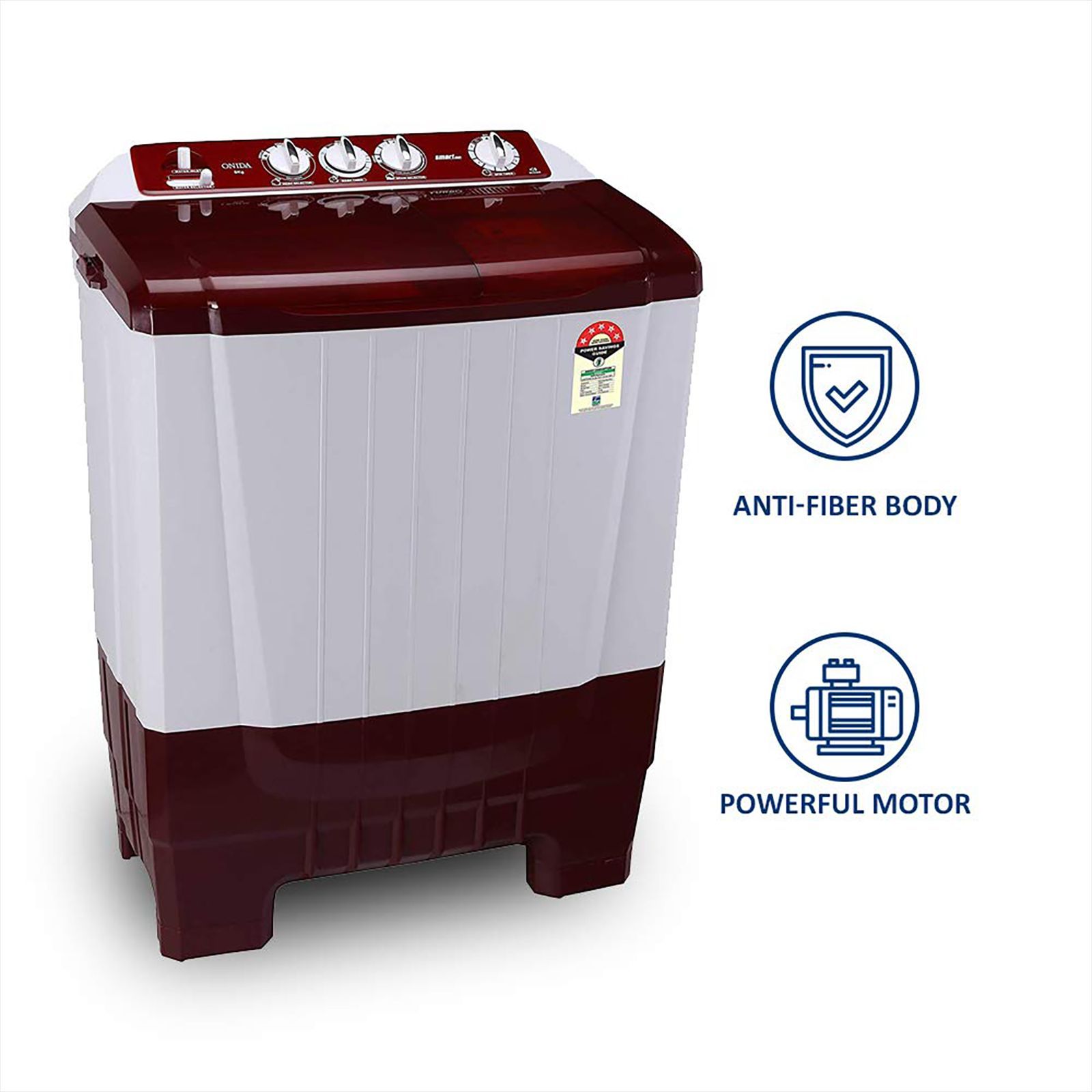 ONIDA 8 kg 5 Star Semi Automatic Washing Machine with Magic Filter (S80SCTR, Lava Red)_10