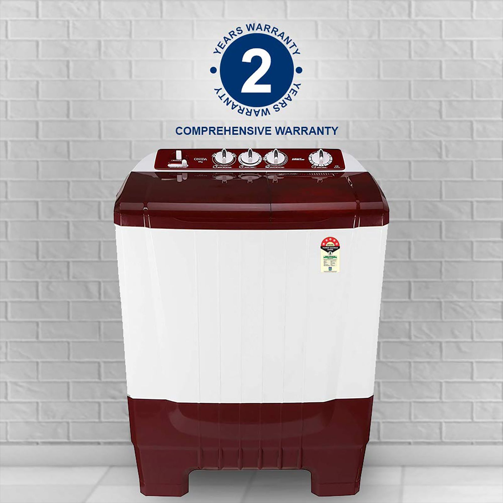 ONIDA 8 kg 5 Star Semi Automatic Washing Machine with Magic Filter (S80SCTR, Lava Red)_12